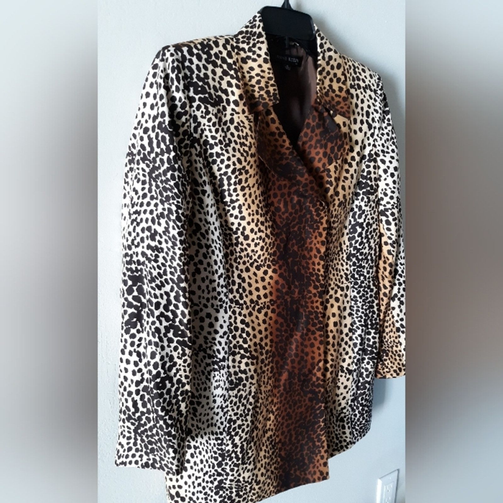 Anne Klein Anne Klein Silk Animal Print Blazer Size M / US 6-8 / IT 42-44 - 3 Thumbnail