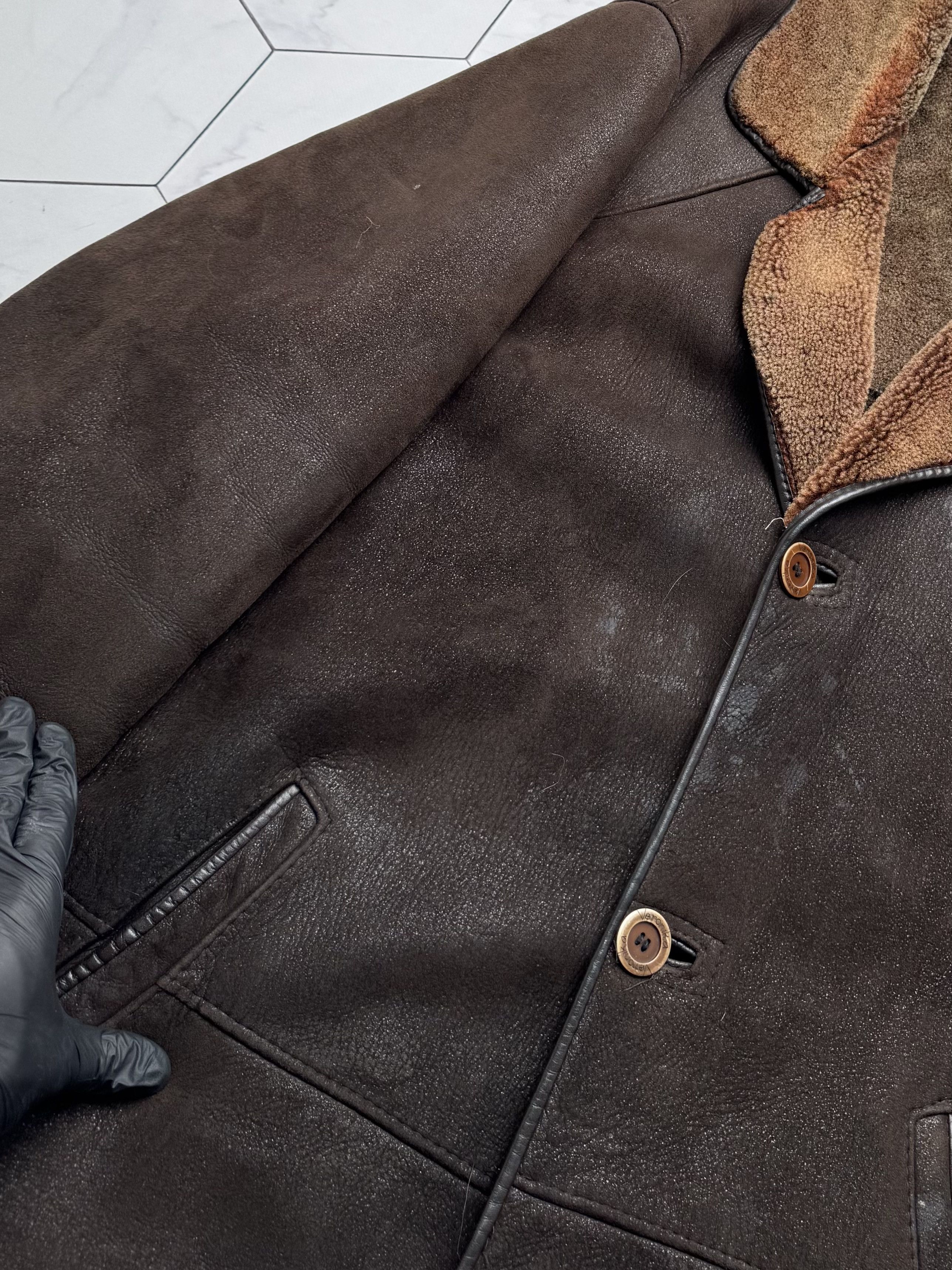 Vintage Vintage Real Sheepskin Coat(B409)E2D15 Size US XXL / EU 58 / 5 - 8 Thumbnail