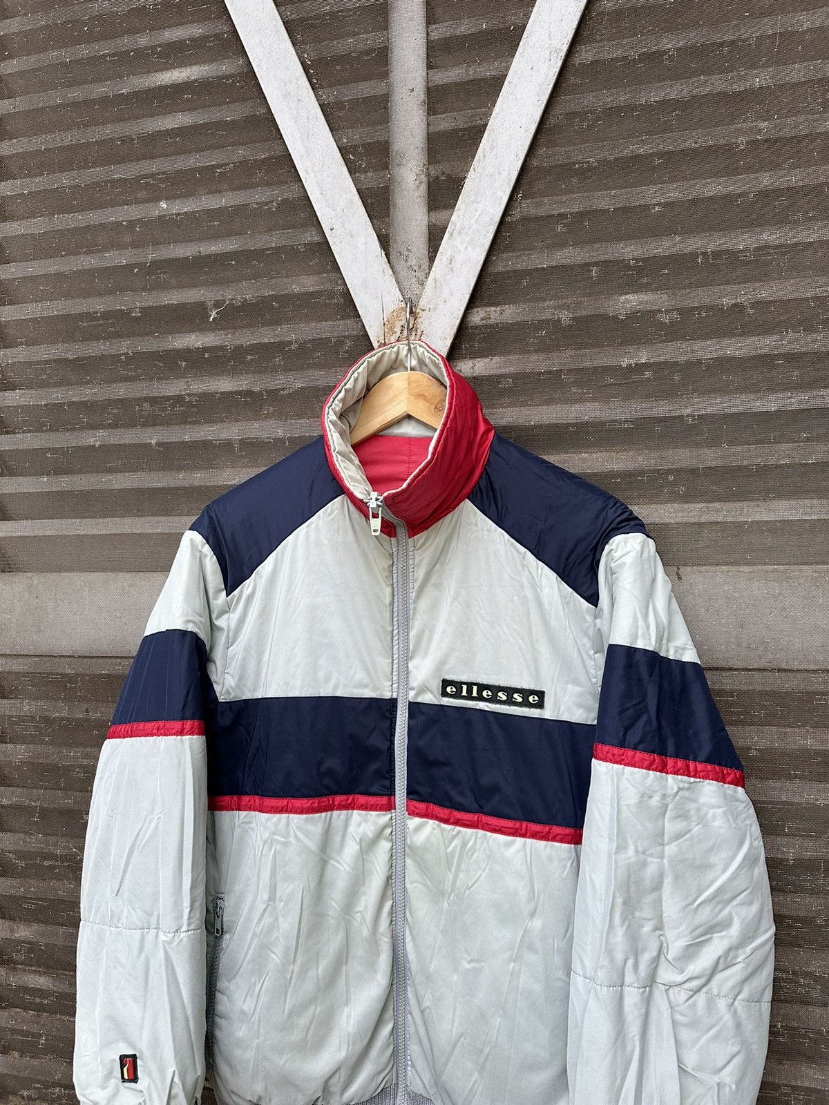 Ellesse 👹Vintage Ellesse Reversible Light Puffer Bomber Jacket Size US M / EU 48-50 / 2 - 5 Thumbnail