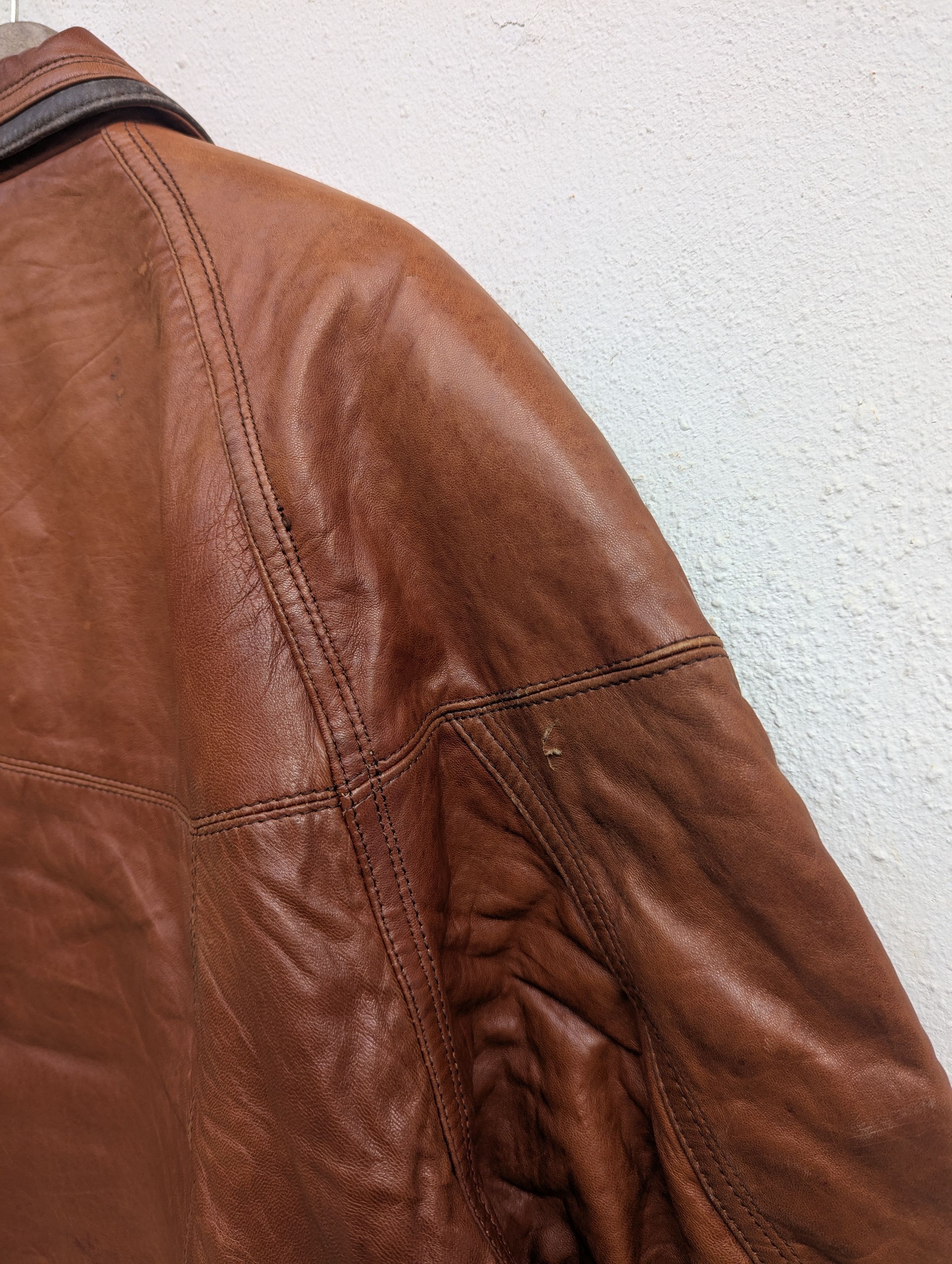 Japanese Brand DHAH FOR THE STRONG INTELLIGENT MODERN MAN LEATHER JACKET Size US M / EU 48-50 / 2 - 9 Thumbnail