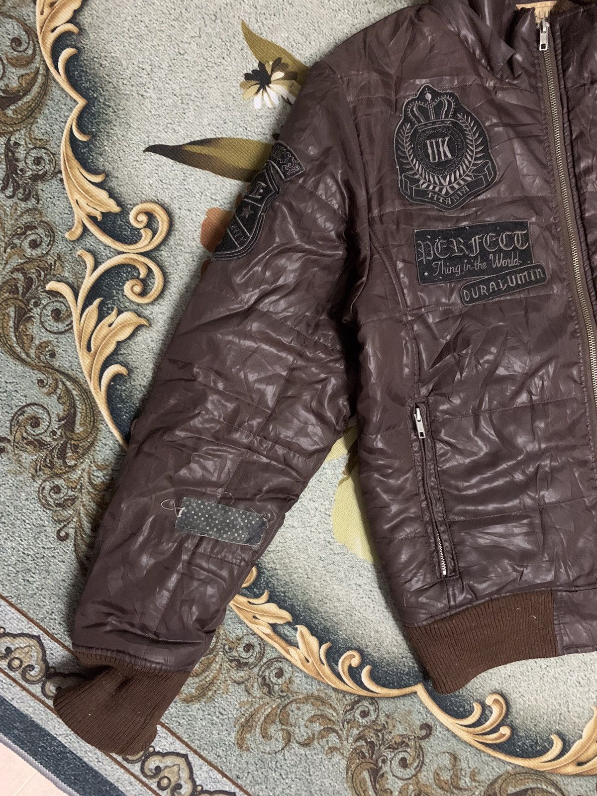 Japanese Brand Vintage DURALUMIN Skull Puffer Jacket Zipper Size US L / EU 52-54 / 3 - 4 Thumbnail