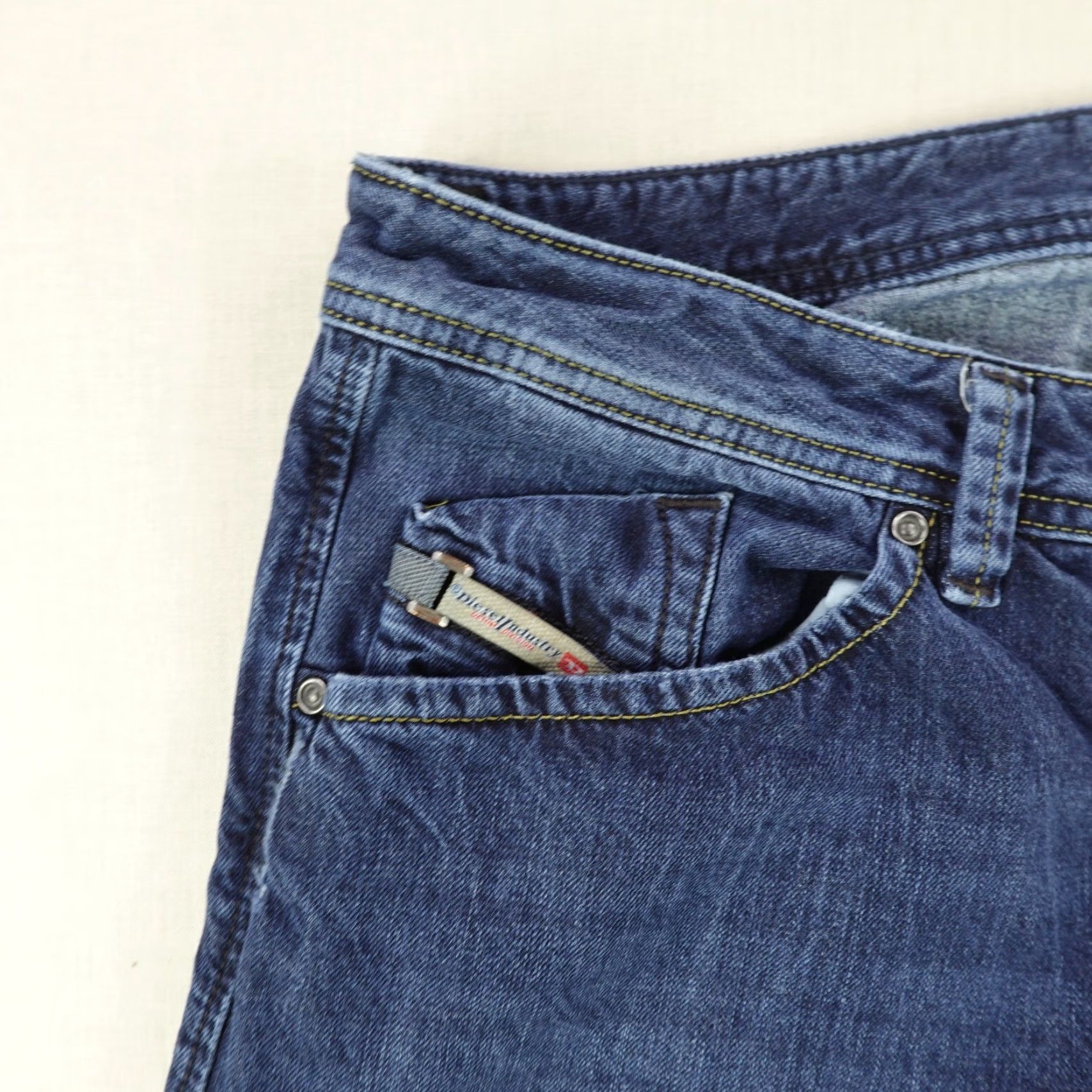 Diesel Diesel Jeans Mens 38 Blue Denim Darron Tapered Slim Fit Faded Button Fly Jeans Mens Size US 36 / EU 52 - 5 Thumbnail