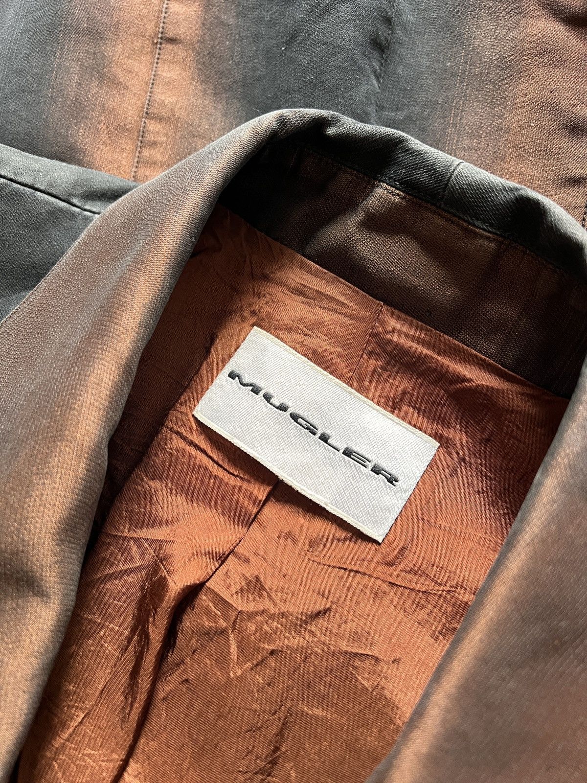 Thierry Mugler Stunning Thierry Mugler Black Bronze Cotton Womans Blazer Size L / US 10 / IT 46 - 12 Thumbnail