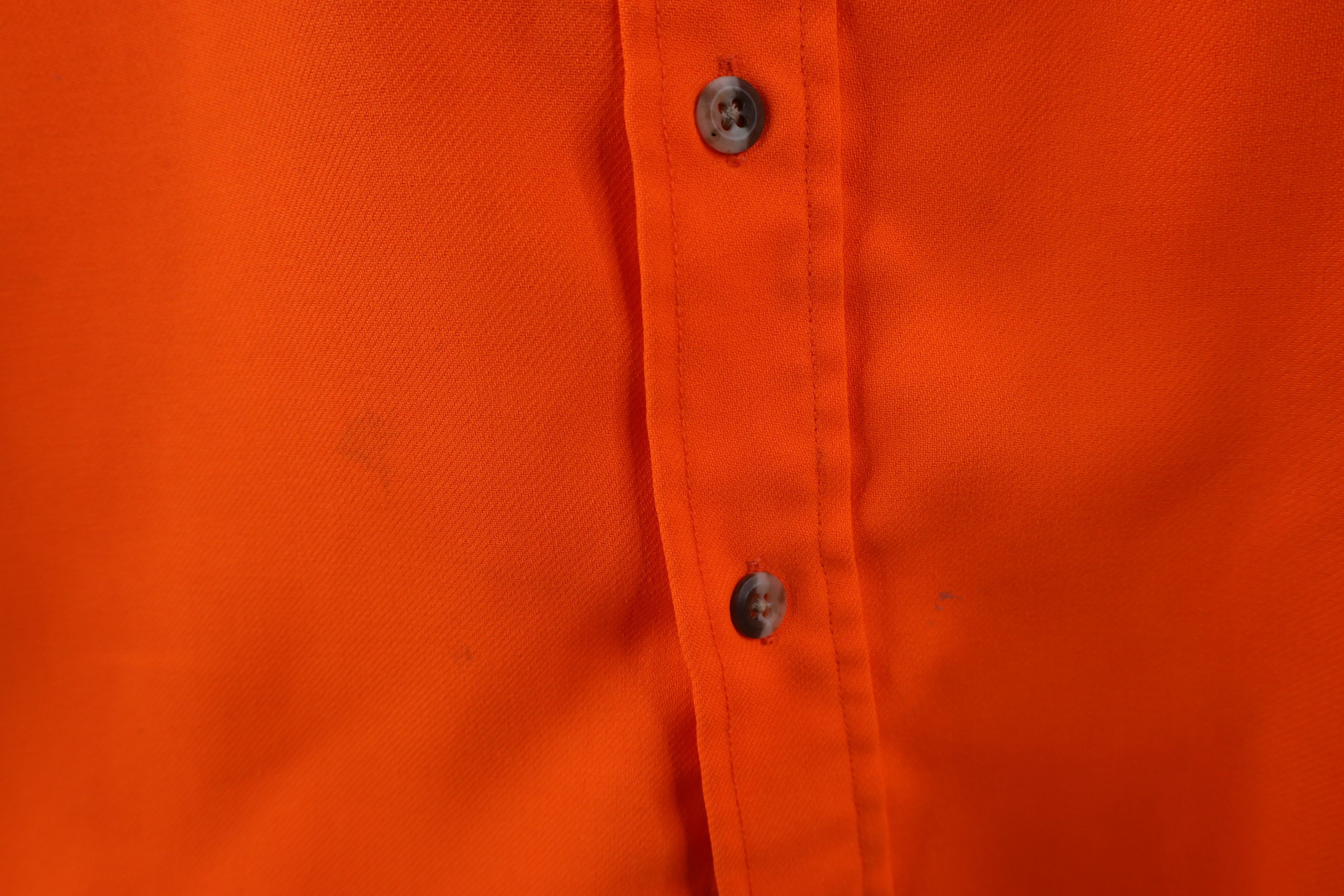 Cabelas × Vintage Vintage 90s Cabelas Heavyweight Button Shirt Blaze Orange Size US XXL / EU 58 / 5 - 7 Thumbnail