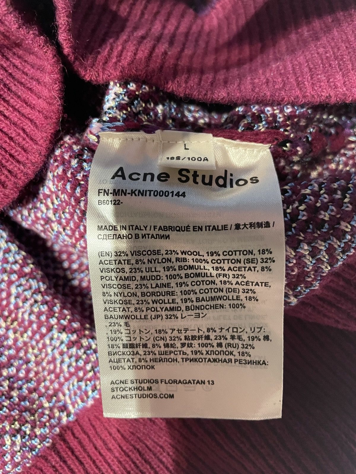 Acne Studios Jacquard Knit Sweater Size US L / EU 52-54 / 3 - 6 Thumbnail