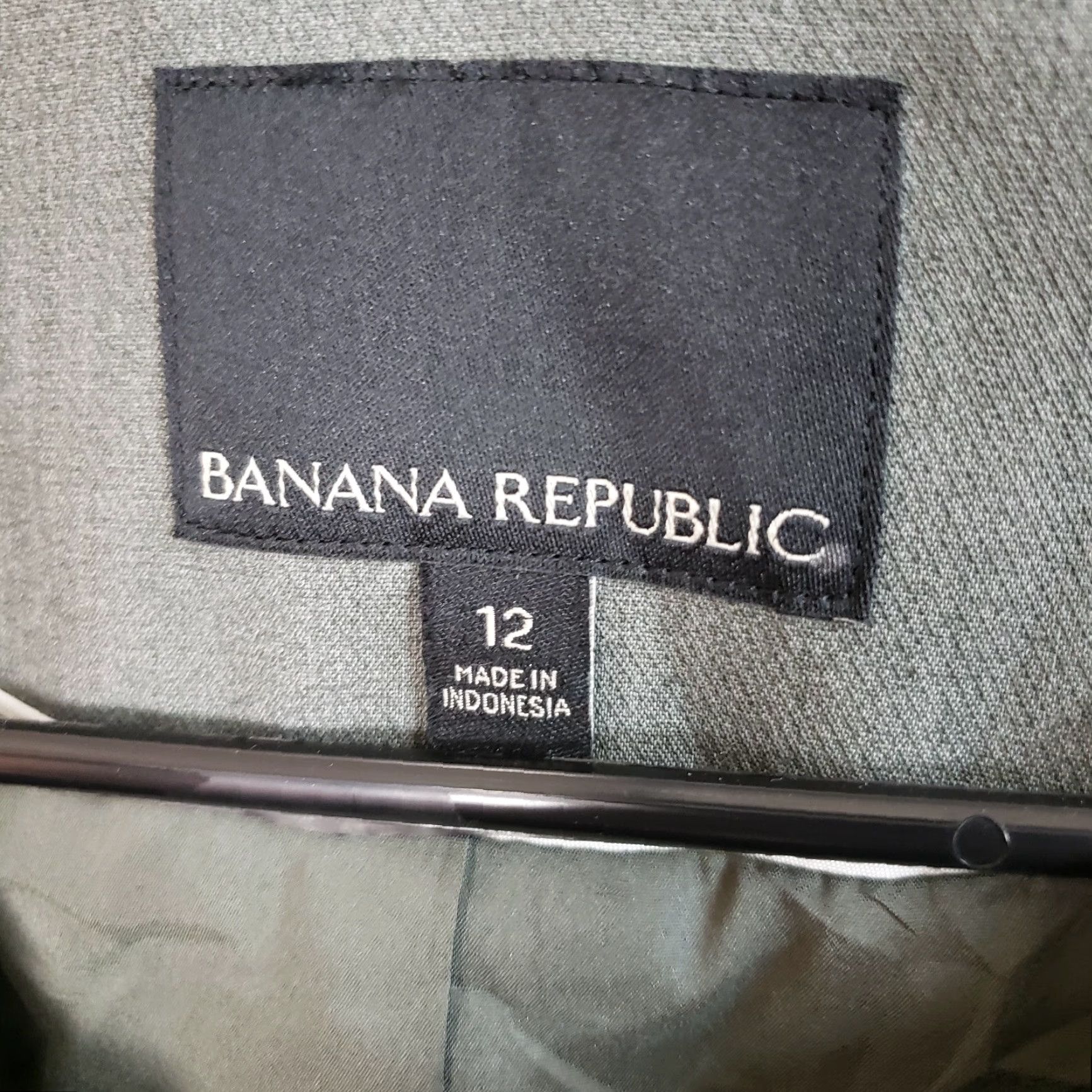 Banana Republic Banana Republic Womens Jacket Zip Gray 12 Bell Sleeves Faux Pockets Fashion Modern Basic Shirt? Size XL / US 12-14 / IT 48-50 - 5 Thumbnail