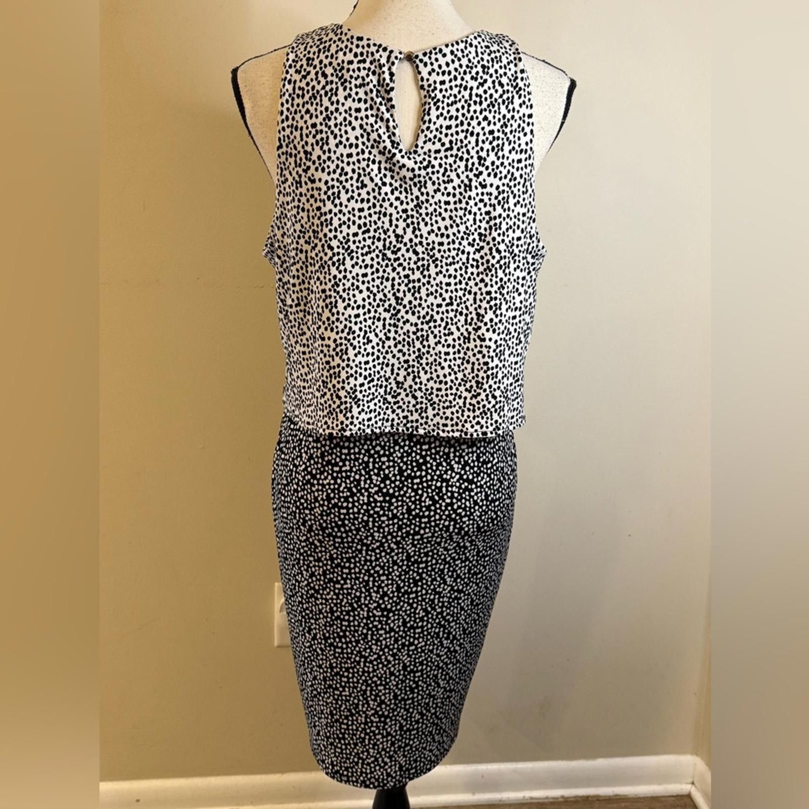 Vince Camuto Vince Camuto black & white polka dot sleeveless midi dress M Size M / US 6-8 / IT 42-44 - 4 Thumbnail