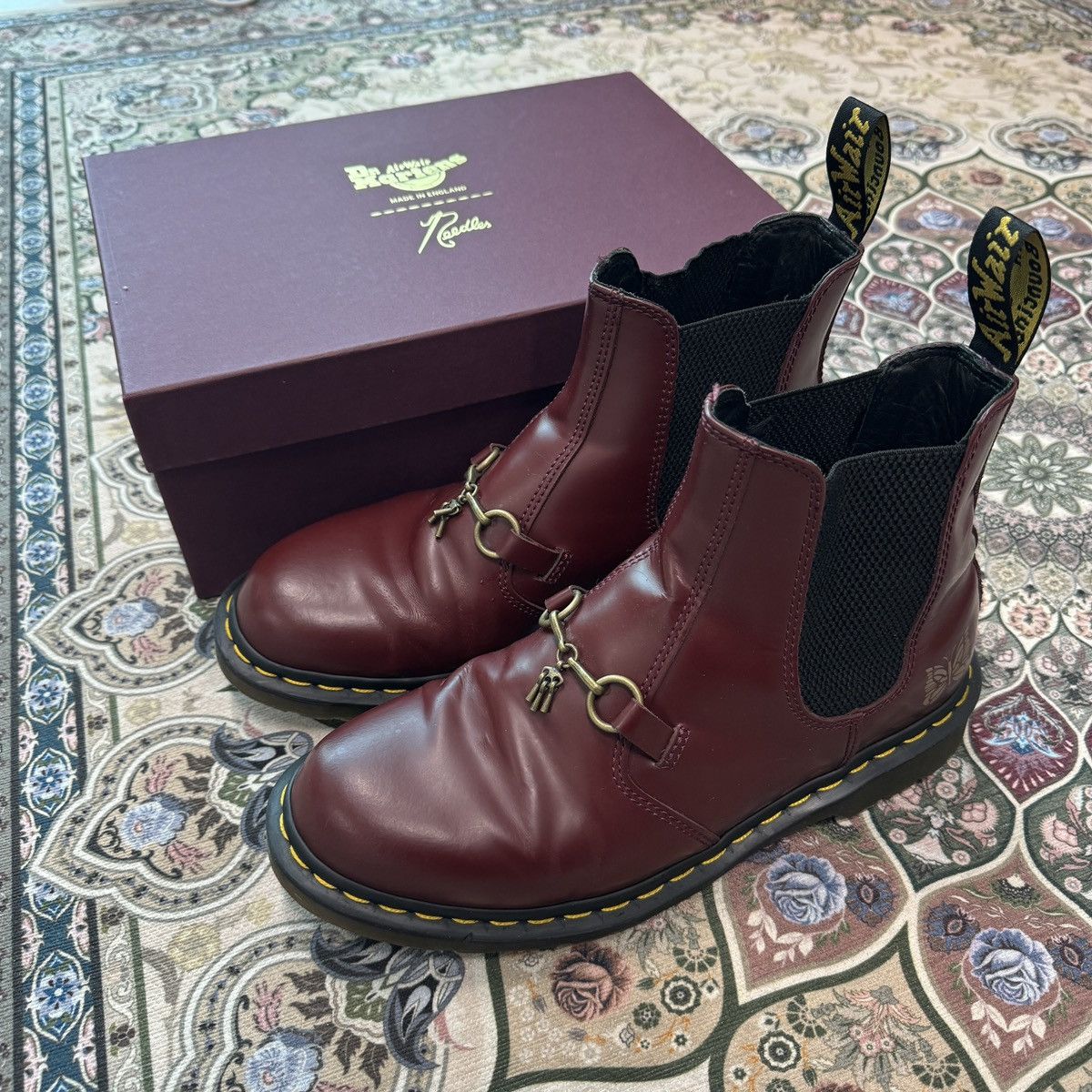 image of Dr Martens x Needles Dr. Martens X Needles Chelsea Boot Uk10 in Cherry Red, Men's
