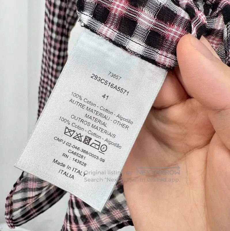Dior Dior Men's Long Sleeve Checkered Shirt . Size US M / EU 48-50 / 2 - 6 Thumbnail