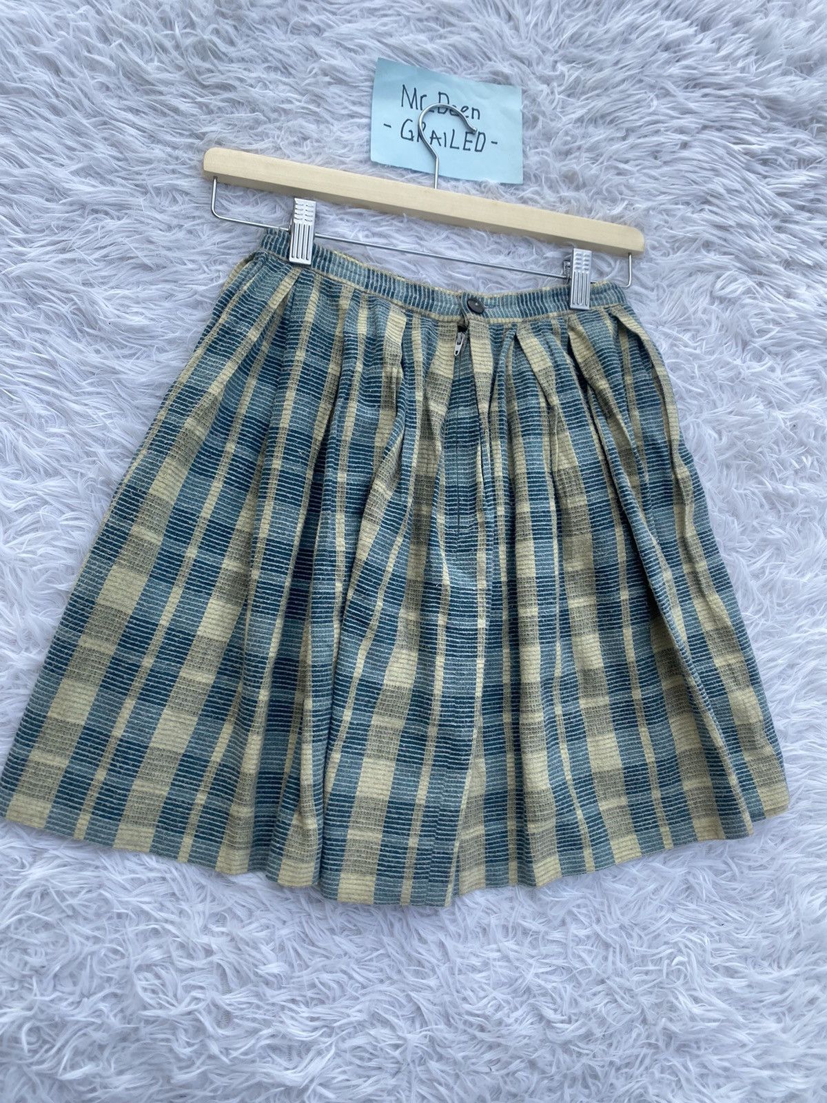 45rpm Rare Vintage 90s 45rpm Checkered Mini Skirt Size 24" / US 00 / IT 34 - 2 Thumbnail