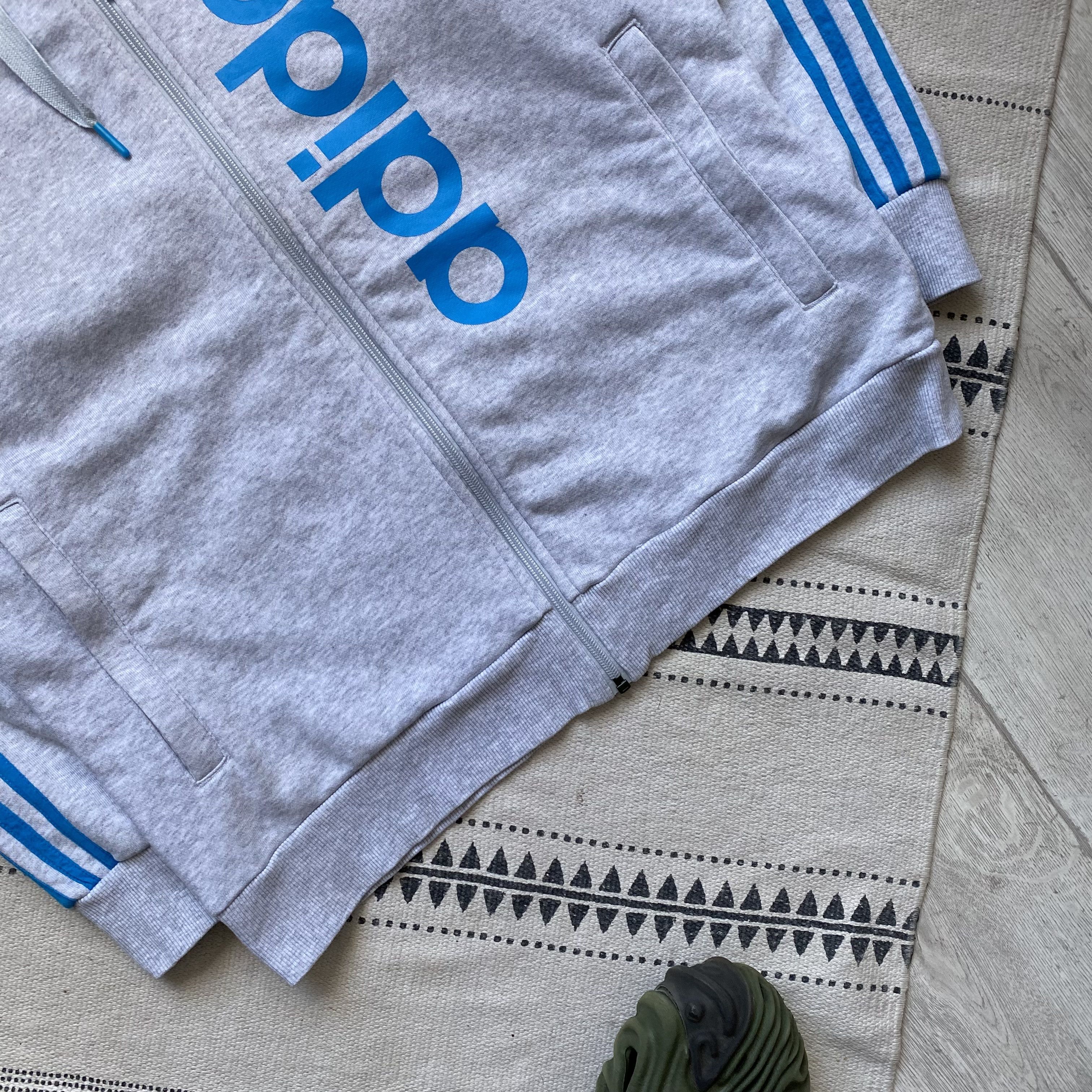 Adidas Vintage 00s Adidas Zip hoodie big Logo Size US L / EU 52-54 / 3 - 3 Thumbnail
