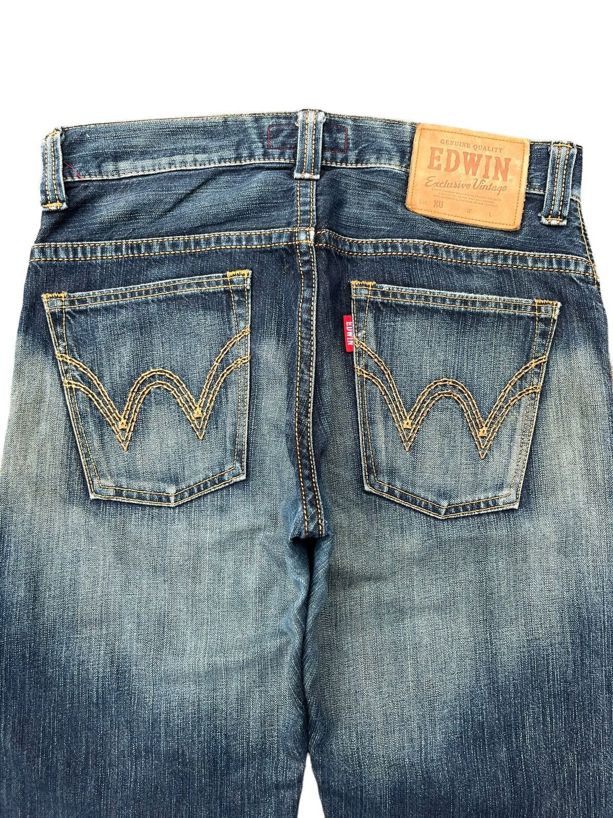 Edwin Vintage Japanese Brand Edwin Distressed Wide Leg Jeans Size US 34 / EU 50 - 4 Thumbnail