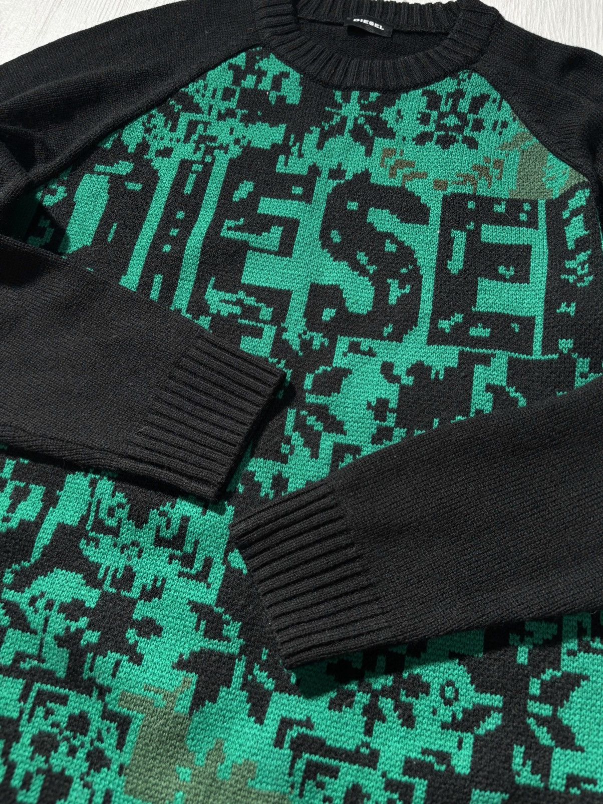 Diesel Y2K Diesel Sweter Japanese Style Big Logo Luxury Designer Size US M / EU 48-50 / 2 - 4 Thumbnail