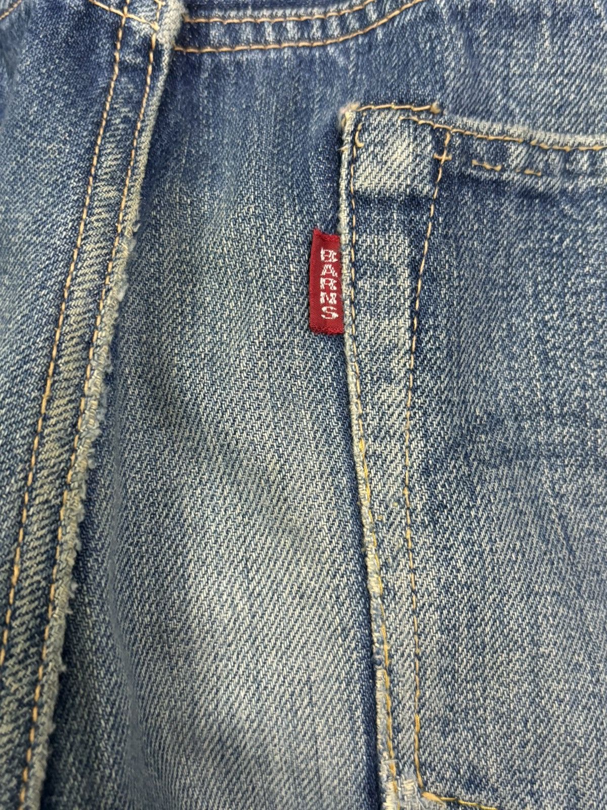 BARNS OUTFITTERS Vintage 90s Barns Japan Selvedge Mud Wash Loose Fit Jeans Size US 32 / EU 48 - 14 Thumbnail