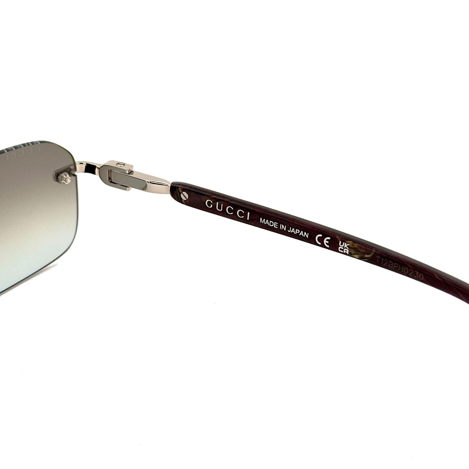 Gucci GUCCI GG1221S WEB Logo 1221 Silver 008 Narrow Sunglasses Size ONE SIZE - 7 Thumbnail