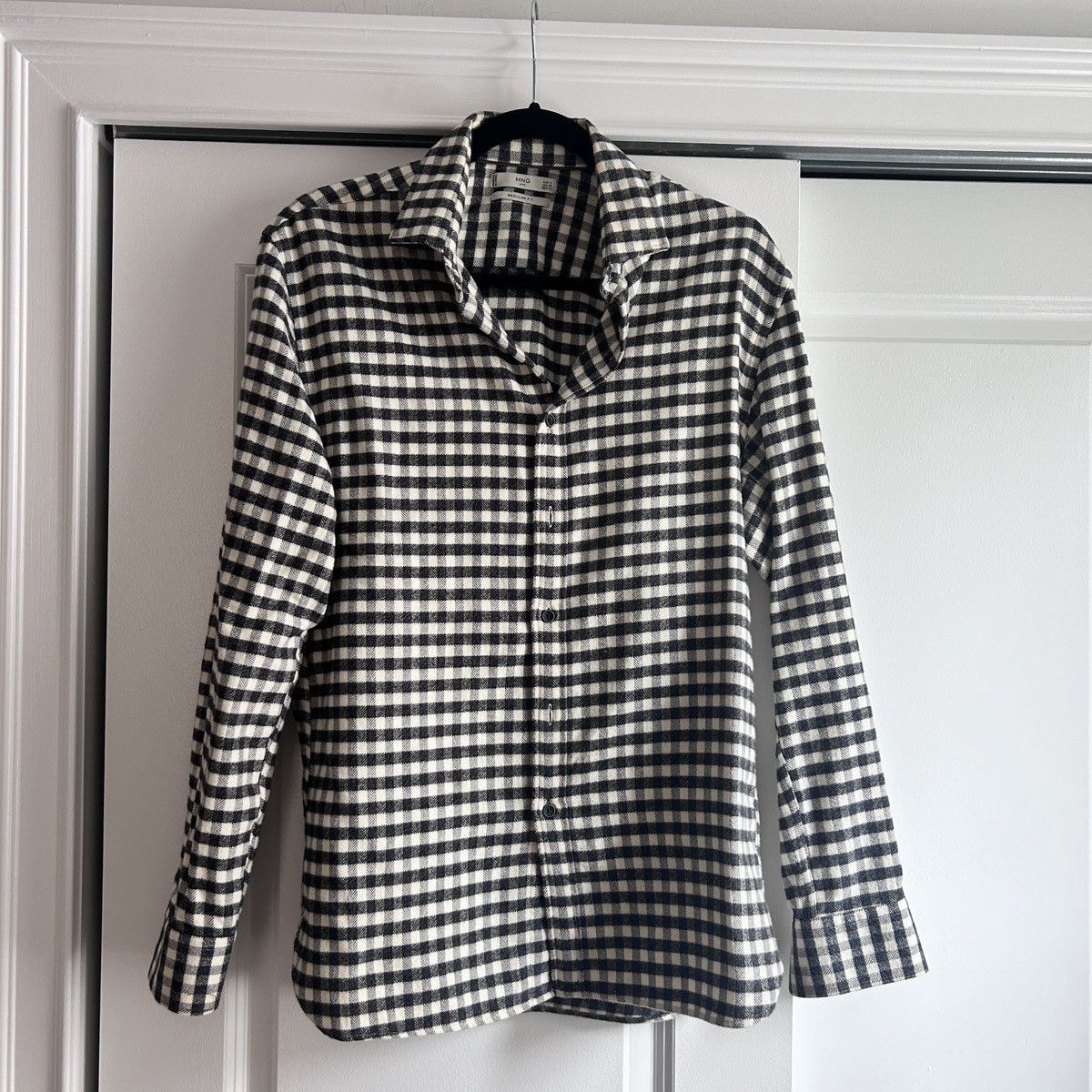 Mango Black and white flannel gingham shirt Size US S / EU 44-46 / 1 - 1 Thumbnail