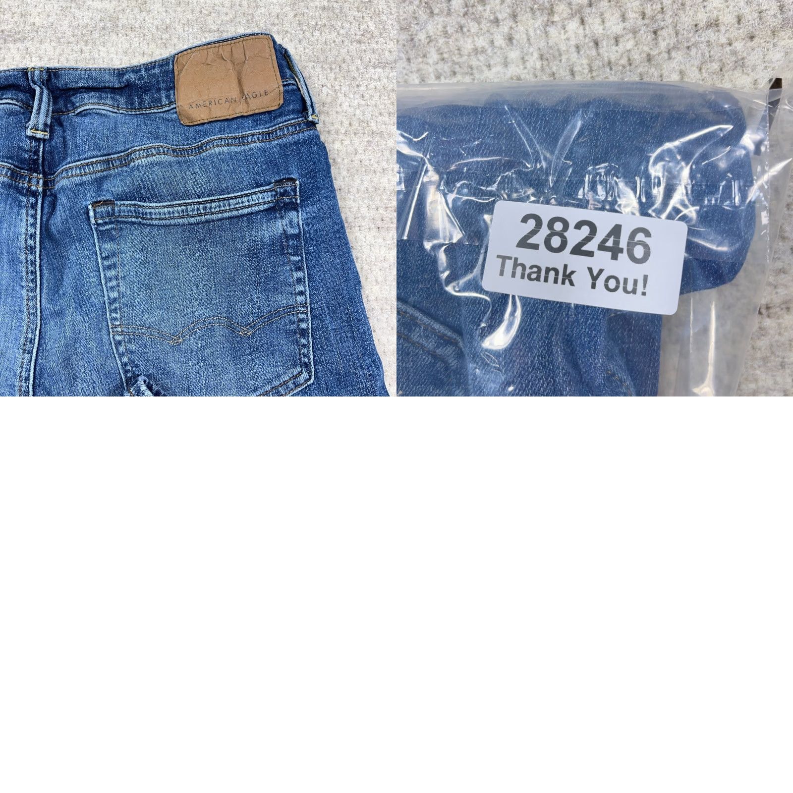 American Eagle Outfitters American Eagle Jeans Men 31x32 Slim Fit Straight Leg Distressed Faded Flex Holes Size US 31 - 10 Thumbnail