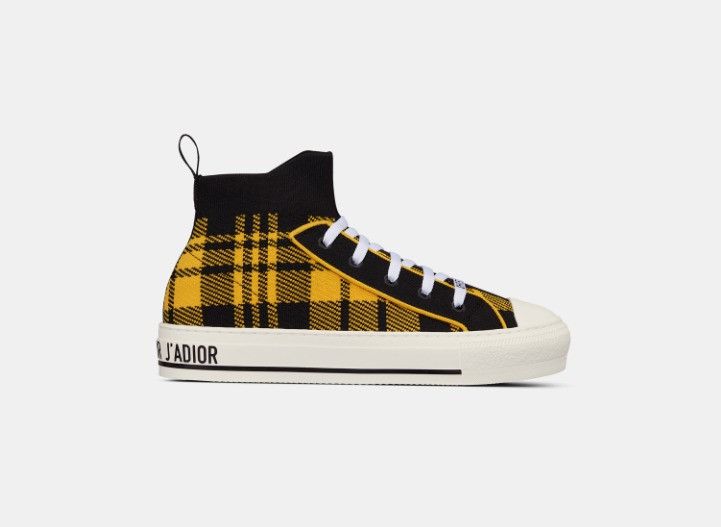 image of O1W1Db10224 Walk N Dior Sneakers In Yellow & Black in Yellow/Black, Women's (Size 12)
