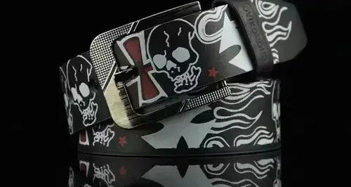 Other Skull Skeleton pattern pin buckle Belt Size ONE SIZE - 4 Thumbnail