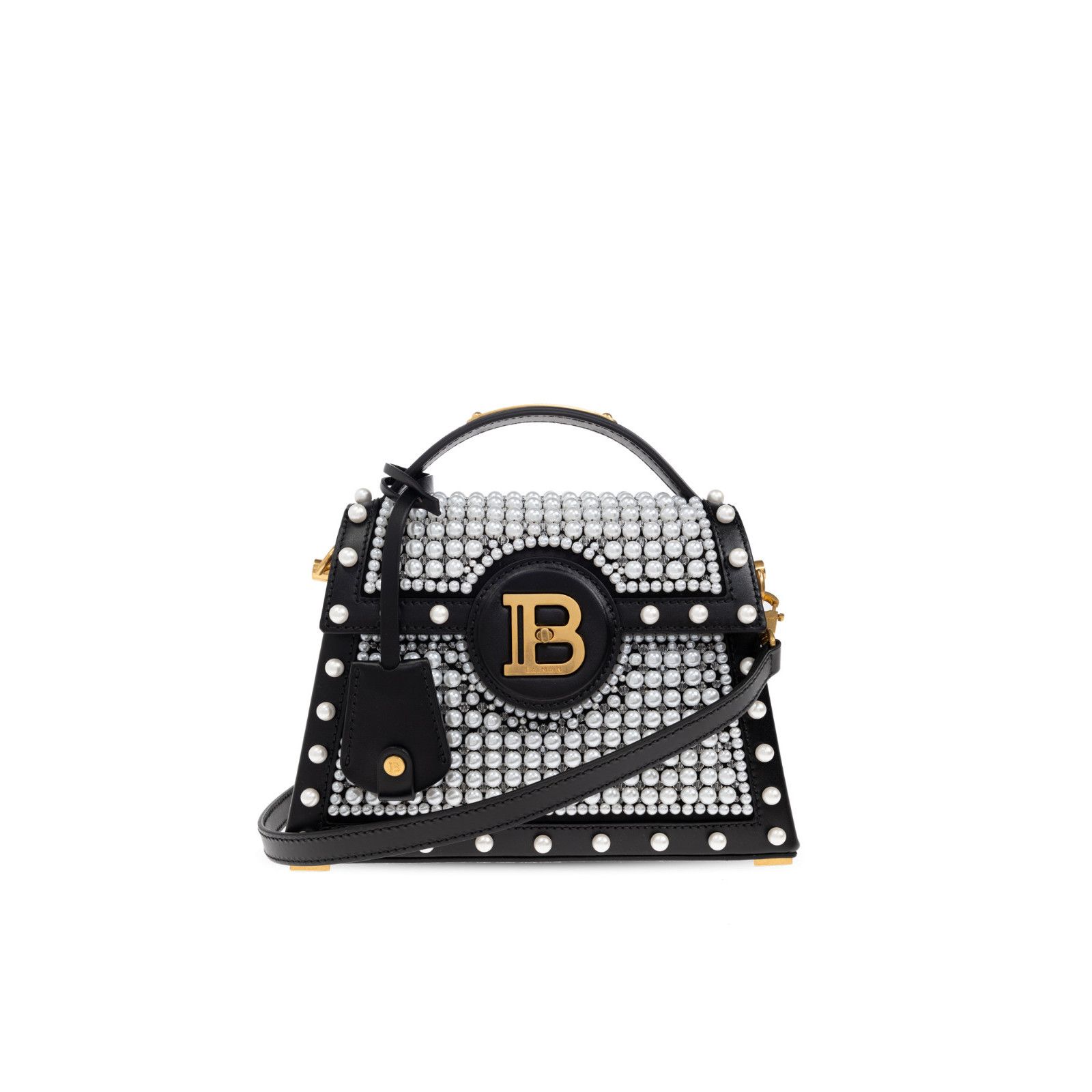 Balmain BALMAIN B-buzz Dynasty $4600 Black Embroidered Satin Shoulde Size ONE SIZE - 1 Thumbnail