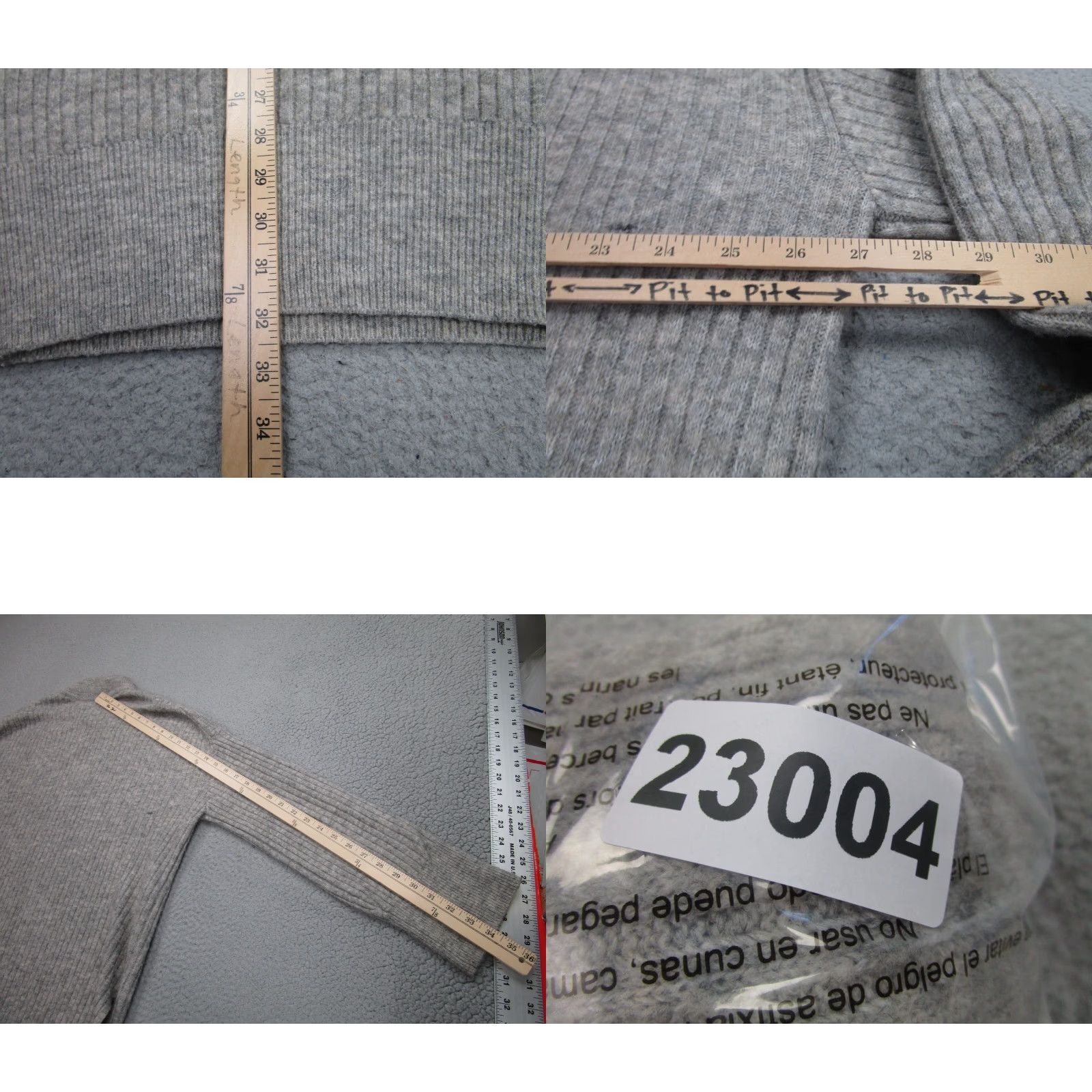 H&M H&M Sweater Womens Large Gray High Neck Ribbed Knit Pullover Oversized Baggy Size L / US 10 / IT 46 - 8 Thumbnail