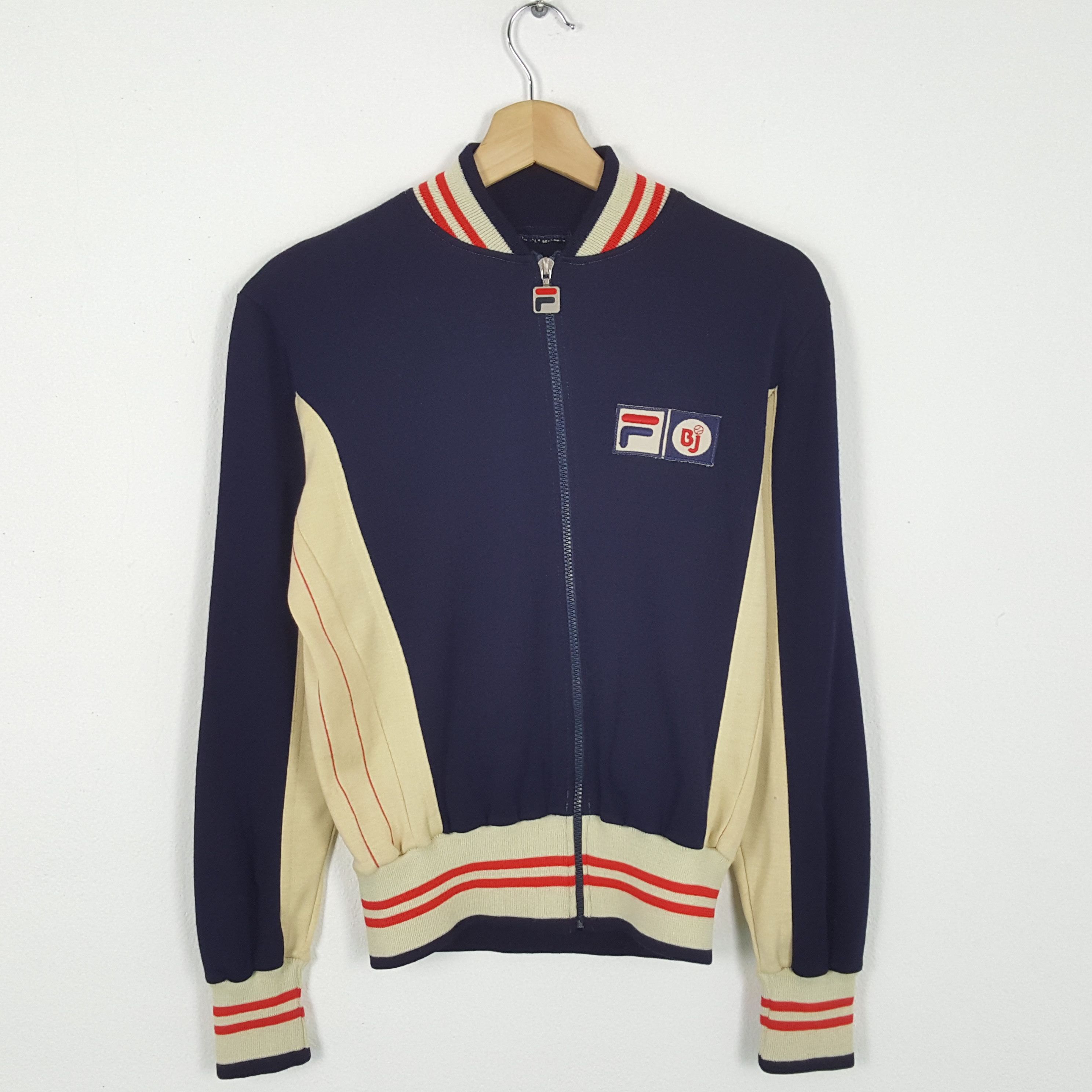 image of Fila Bj Bjorn Borg Tennis Players Sweaters in Blue Black, Men's (Size Small)