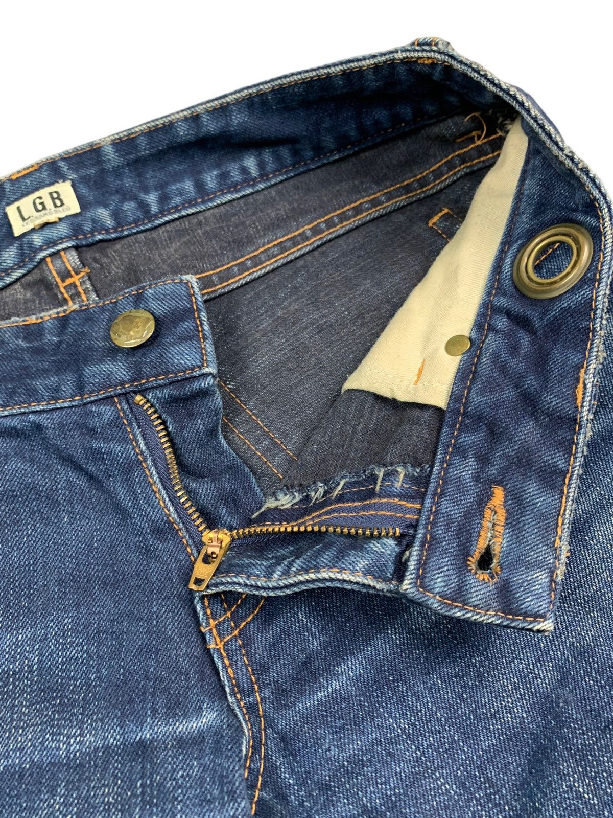Le Grande Bleu (L.G.B.) L.G.B Mudwash Super Flared Denim Size US 27 - 5 Thumbnail