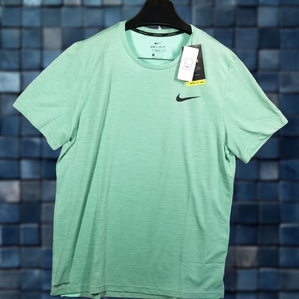 Nike Nike Pro Shirt Men Large Training Hyper Dry Veneer T-Shirt Jungle Green Pro Nike Shirt Training Jersey Polyester 100% Jersey Pro Size US L / EU 52-54 / 3 - 1 Thumbnail