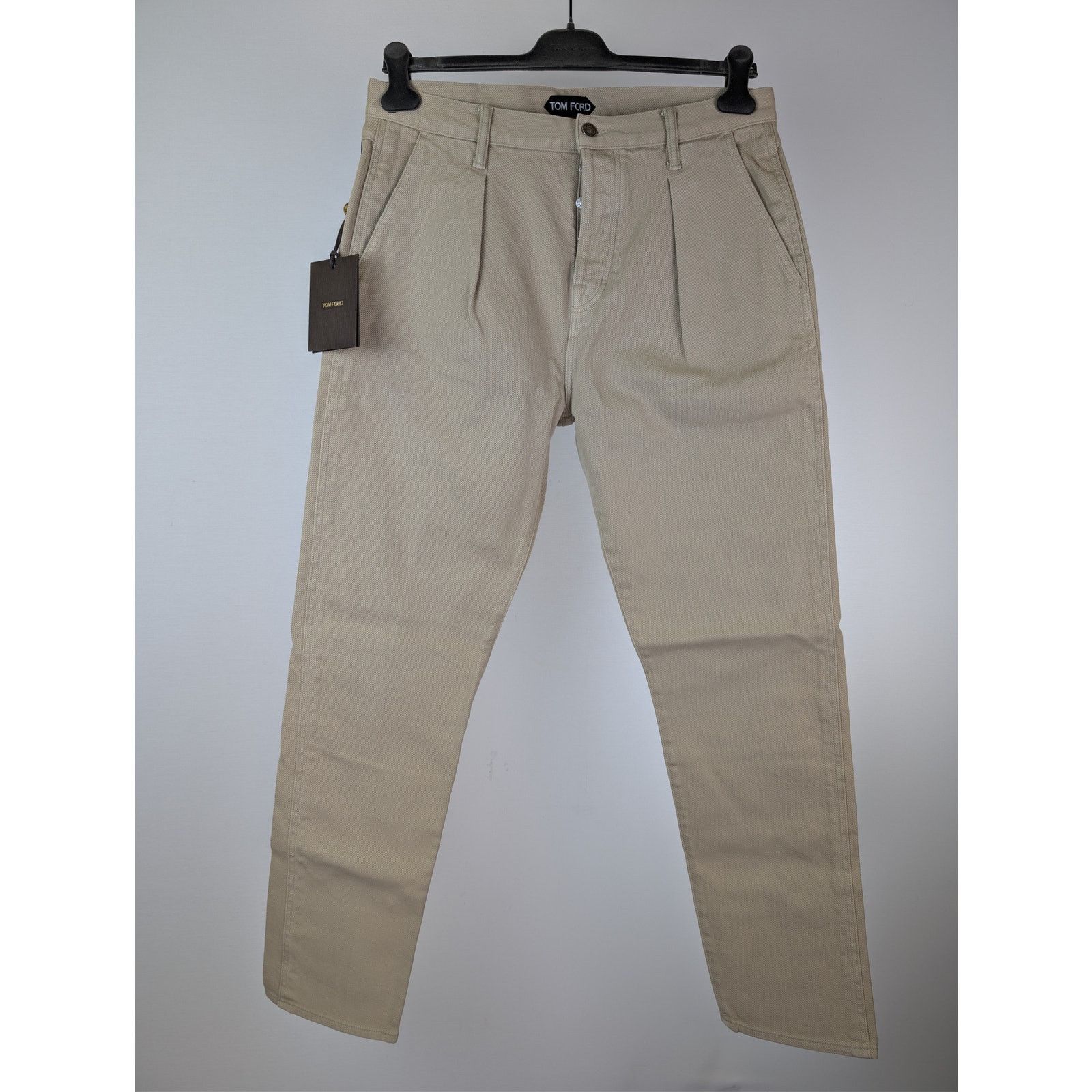 Tom Ford o1rshd1 Tapered Cotton Chino Jeans in Beige Size US 34 / EU 50 - 2 Thumbnail