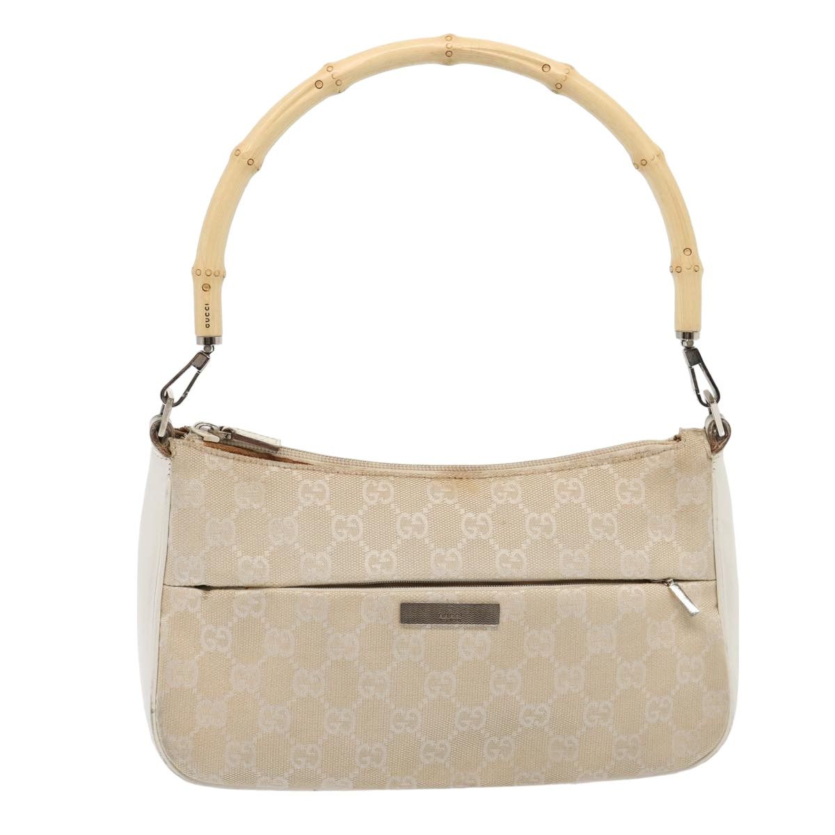 Gucci Bamboo Beige Canvas Handbag (Pre-Owned) Size ONE SIZE - 1 Thumbnail