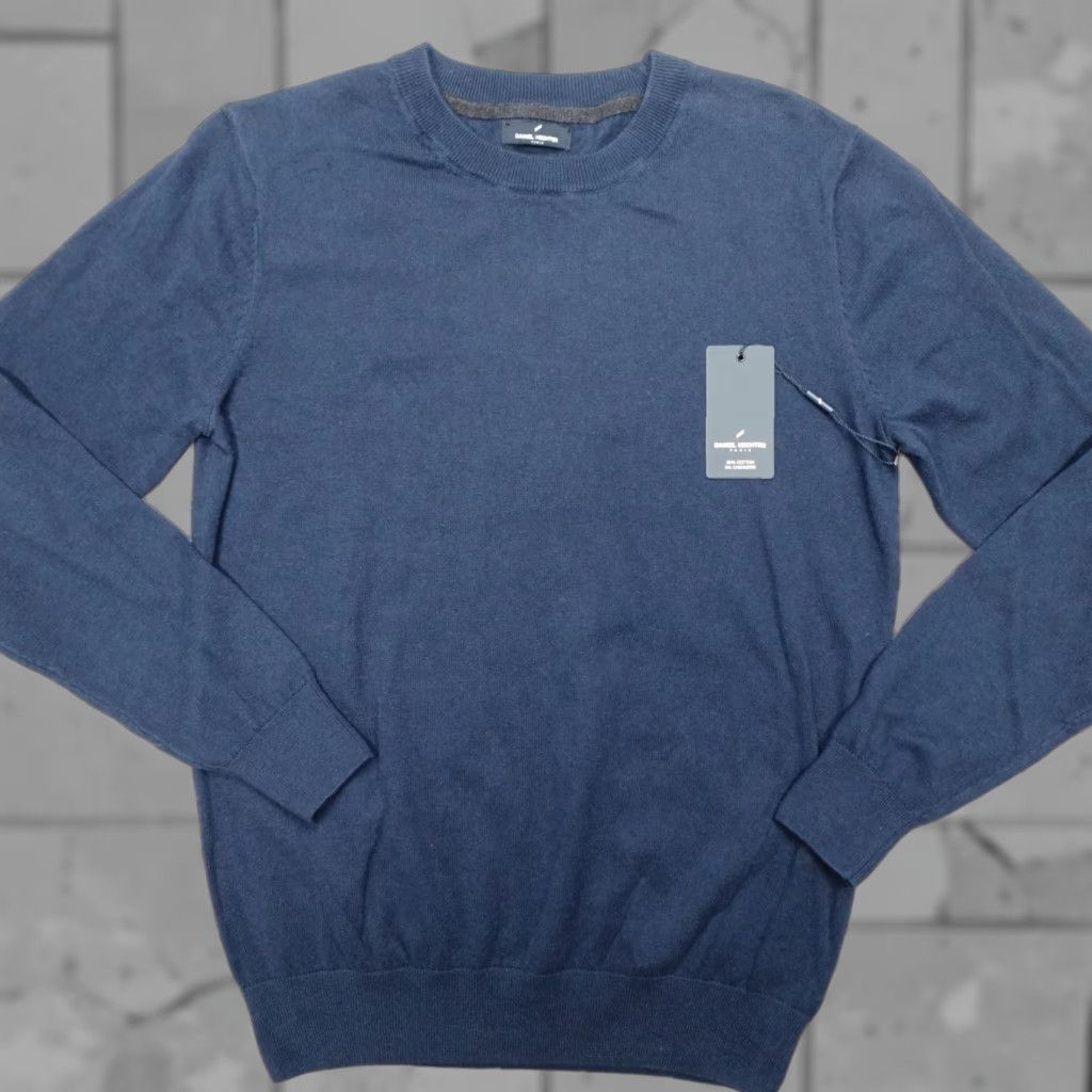 Vintage Daniel Hechter Paris Sweater Pullover Cotton Cashmere Blend Blue Men's Size S Size US S / EU 44-46 / 1 - 1 Thumbnail