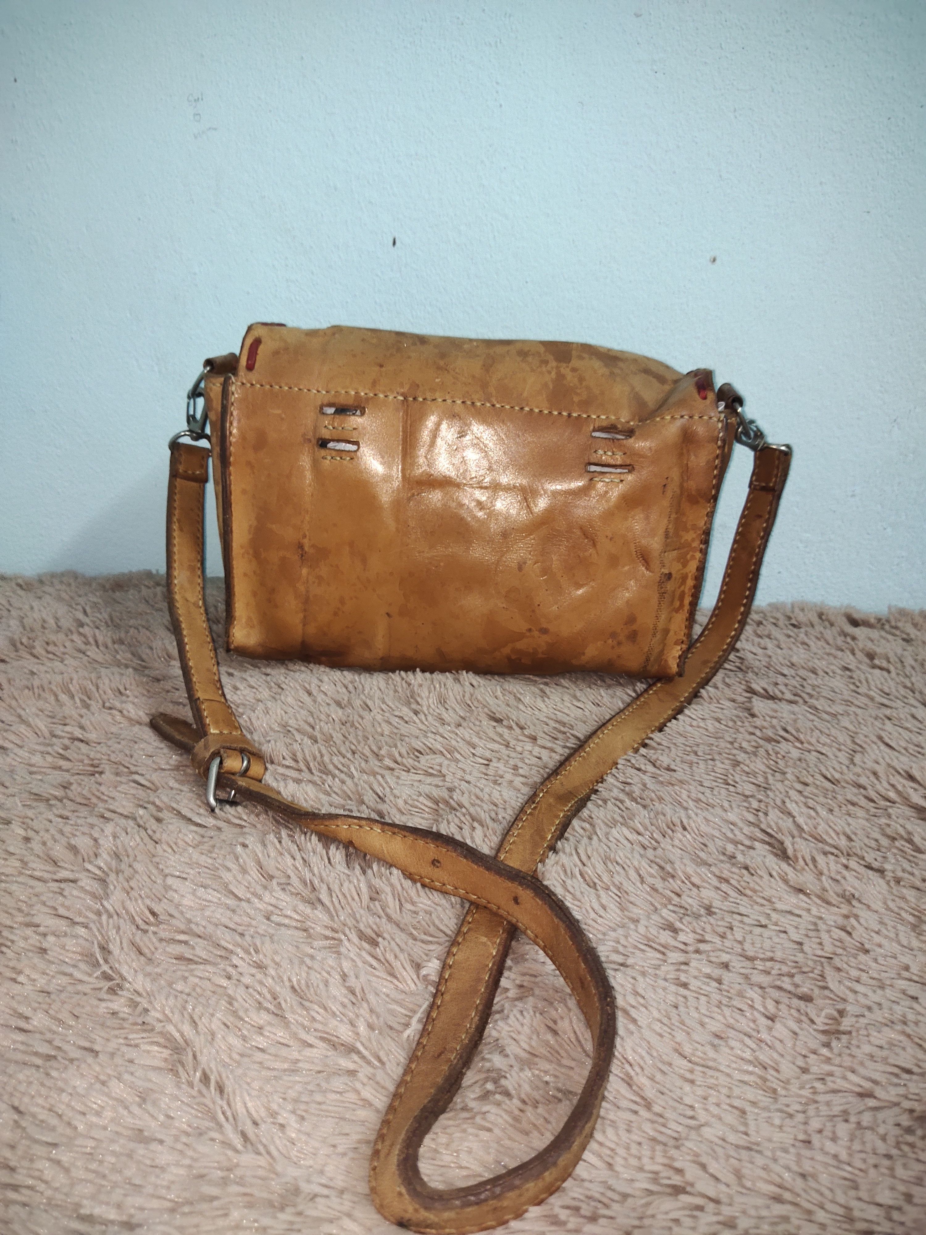 Genuine Leather × Vintage Vintage Poche Boho Leather Bag Size ONE SIZE - 2 Thumbnail