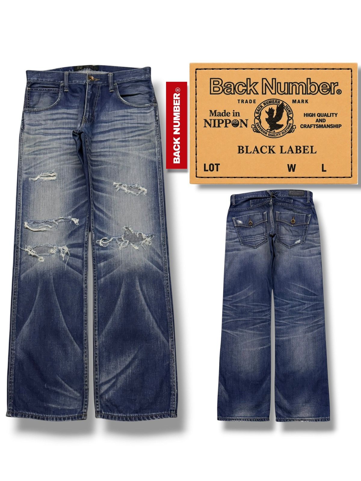 Black Label Vintage Back Number Black Label Japan | Buckle Back | W32 Size US 32 / EU 48 - 1 Thumbnail