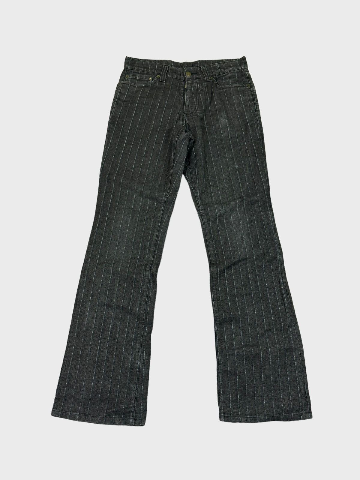 Tornado Mart FLARED TORNADO MART STRIPED BOOTCUT DENIM Size US 28 / EU 44 - 1 Thumbnail