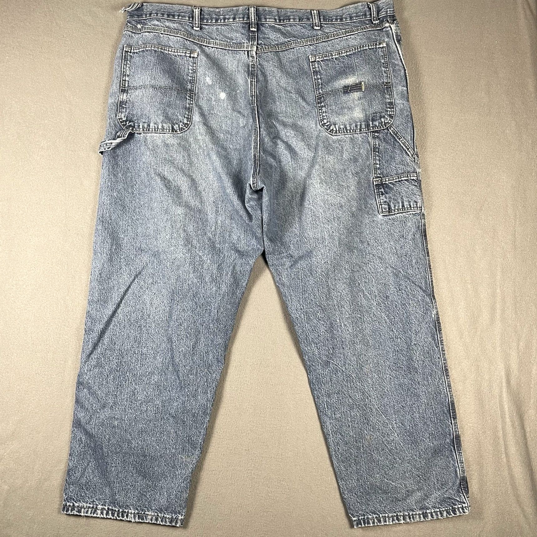 Wrangler Wrangler Jeans Men's 44x30 Blue Denim Carpenter Jeans Pockets USA Authentics Straight Wash Medium Cotton Blend Vintage: No Size US 44 / EU 60 - 4 Thumbnail