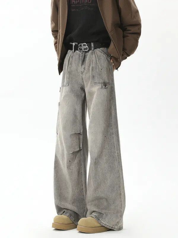Japanese Brand Retro loose splashed ink jeans Size US 32 / EU 48 - 5 Thumbnail