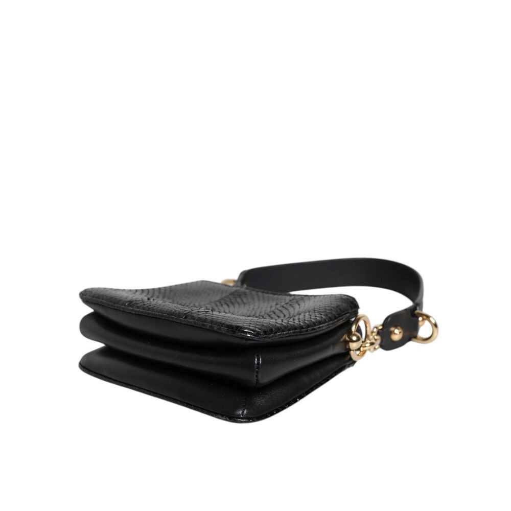 Dolce & Gabbana Dolce & Gabbana Black Exotic Leather Shoulder Sling Clutch B Size ONE SIZE - 5 Thumbnail