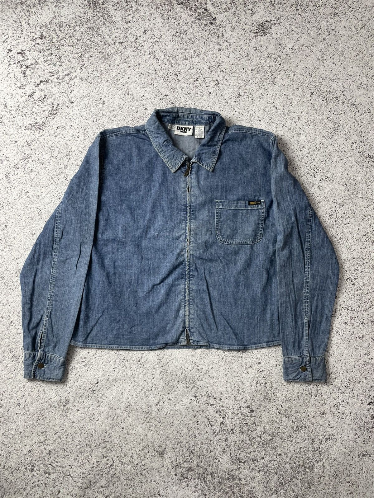 DKNY 90’s DKNY Donna Karan Outer Denim Shirt Jacket Size US L / EU 52-54 / 3 - 1 Thumbnail