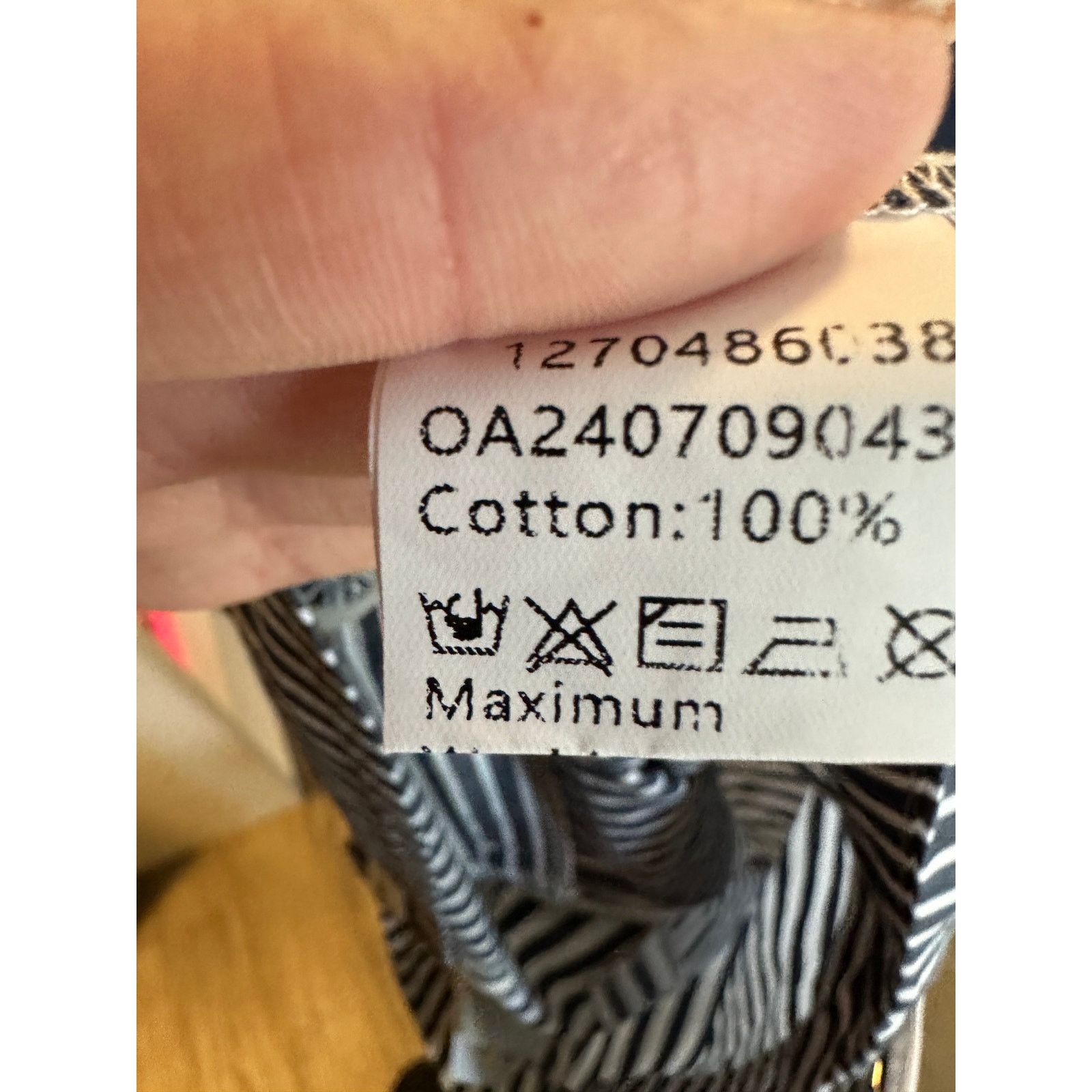 Other Commense Blue White Cotton Contrast Binding Pinstripe Pants Size 34" / US 12 / IT 48 - 8 Thumbnail
