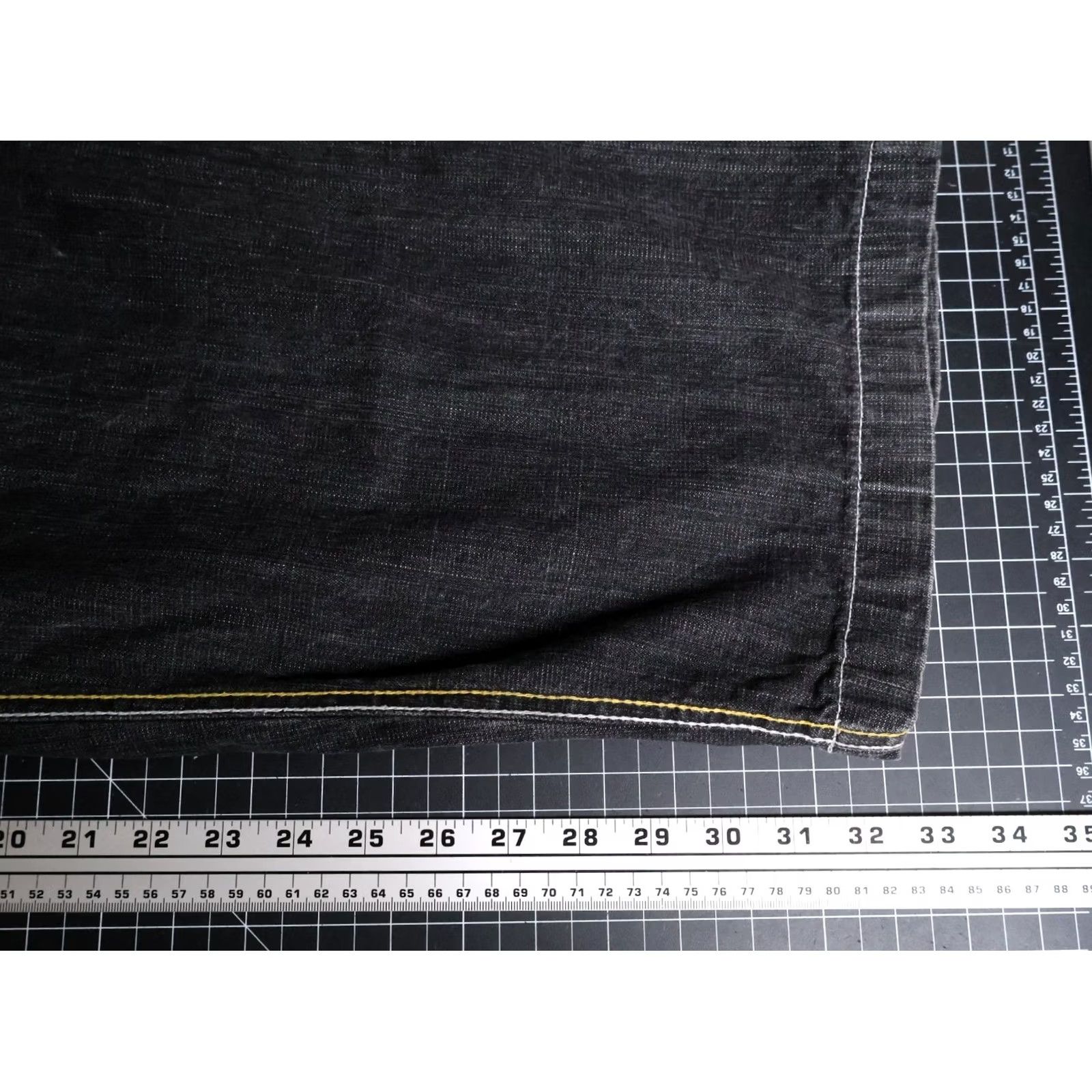 Vintage VINTAGE Evolution in Design Jeans Men 38x32 Baggy Fit 90s Hip Hop Black Yellow VTG Y2K 42/34 Tag Size US 38 / EU 54 - 6 Thumbnail