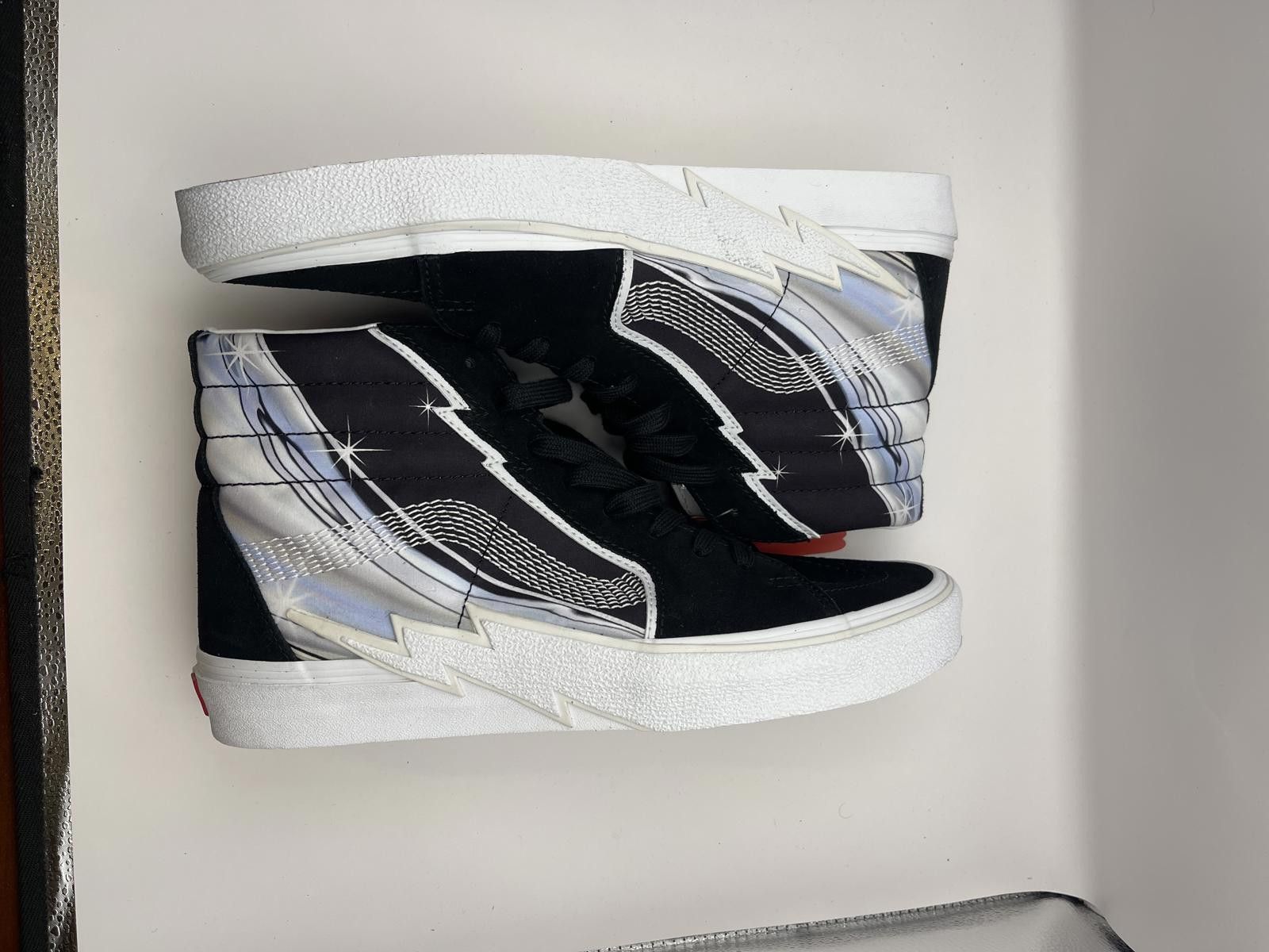 Vans Vans Sk8-Hi Lightning Bolt Sneaker Mens 11.5 Black White NWT Size US 11.5 / EU 44-45 - 5 Thumbnail