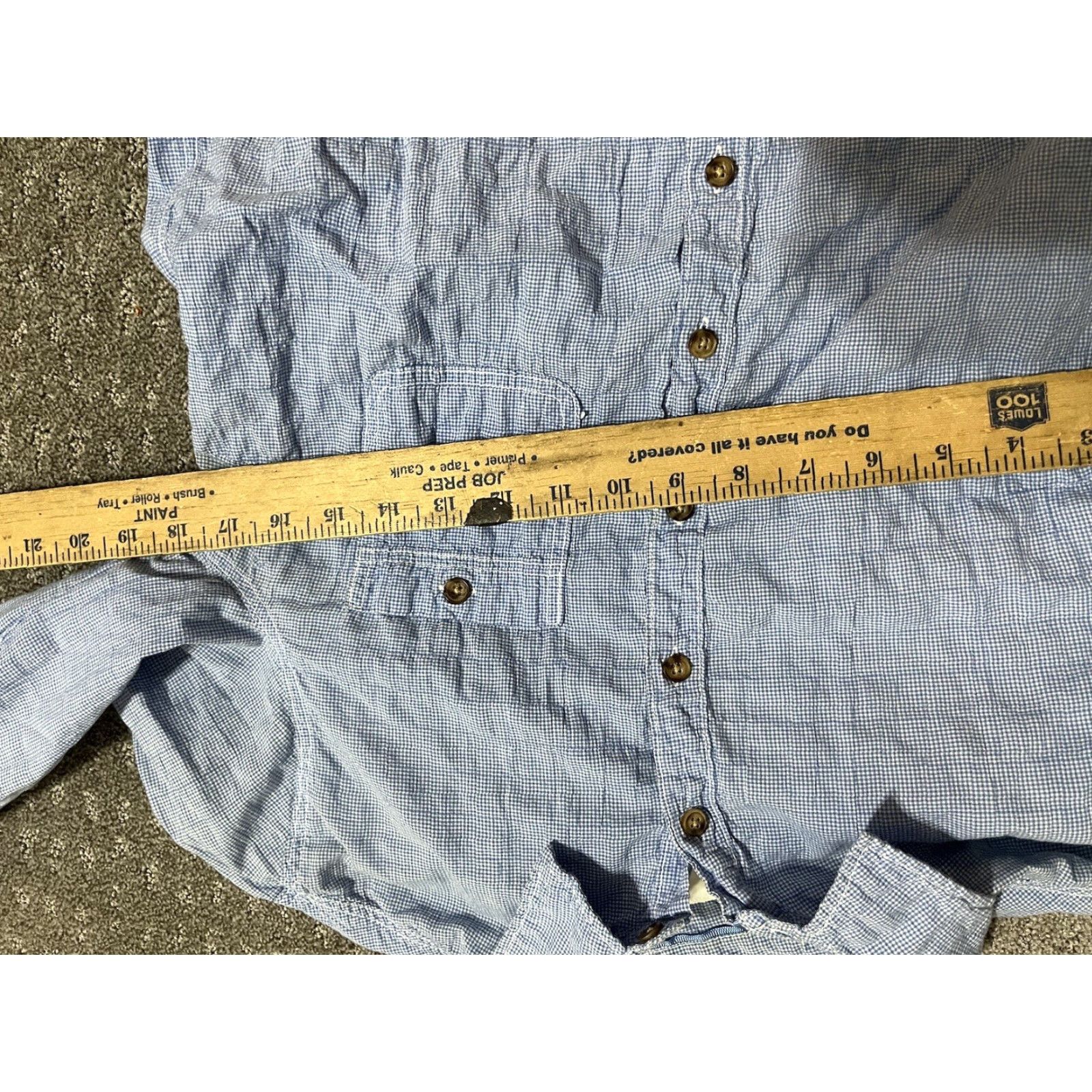 H&M H&M Vintage Women's Button-Up Shirt Size 14 Blue Check Size XL / US 12-14 / IT 48-50 - 4 Thumbnail