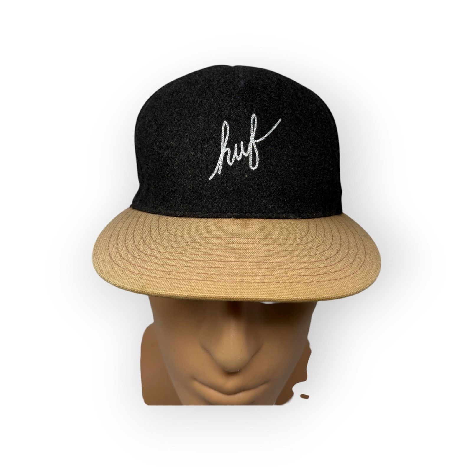 Huf Huf Wool Blend Black Skate Cap Strapback Cap Spellout Skate Size ONE SIZE - 1 Thumbnail