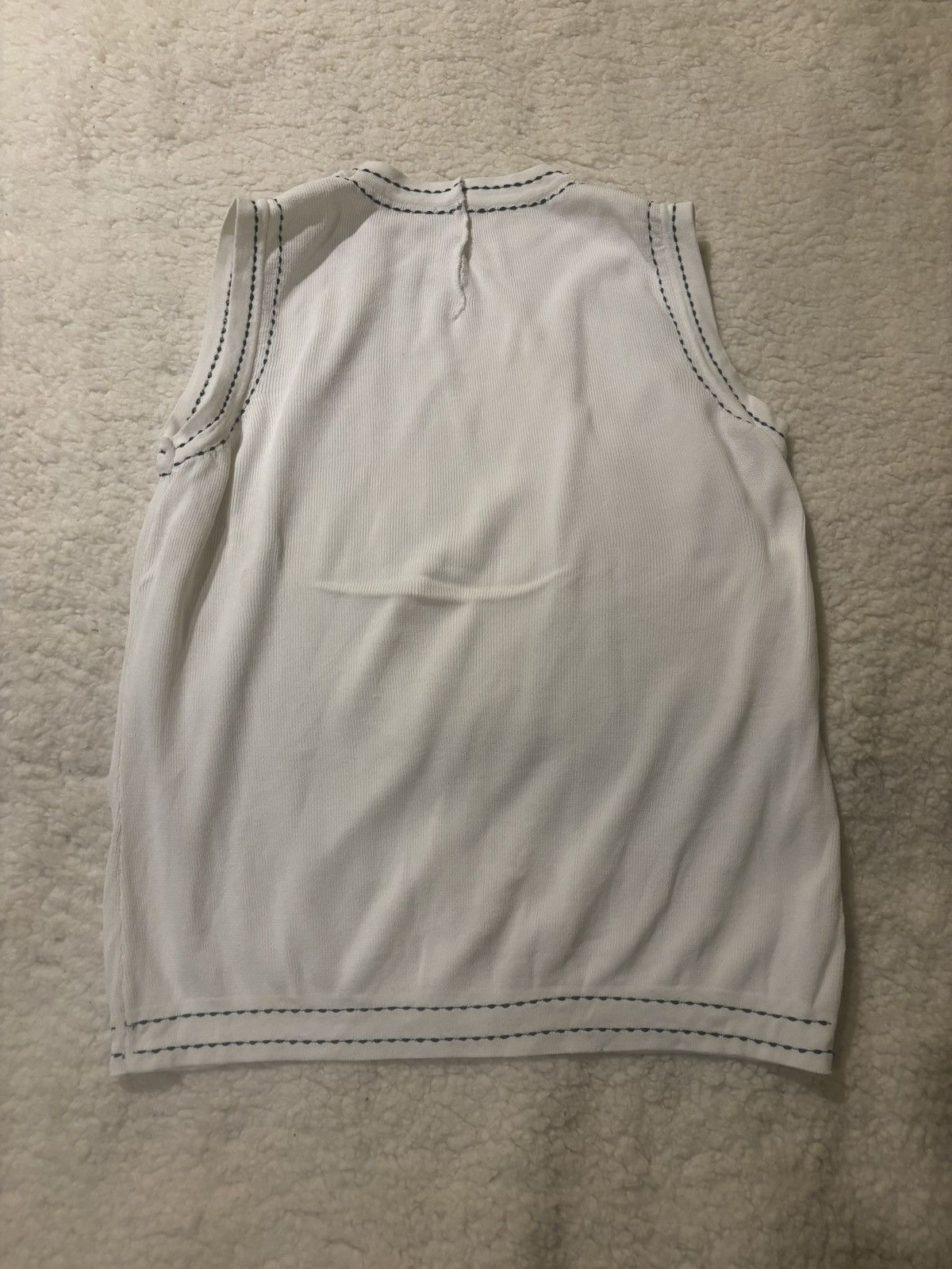 Other White sleeveless top with black stiching Size S / US 4 / IT 40 - 6 Thumbnail