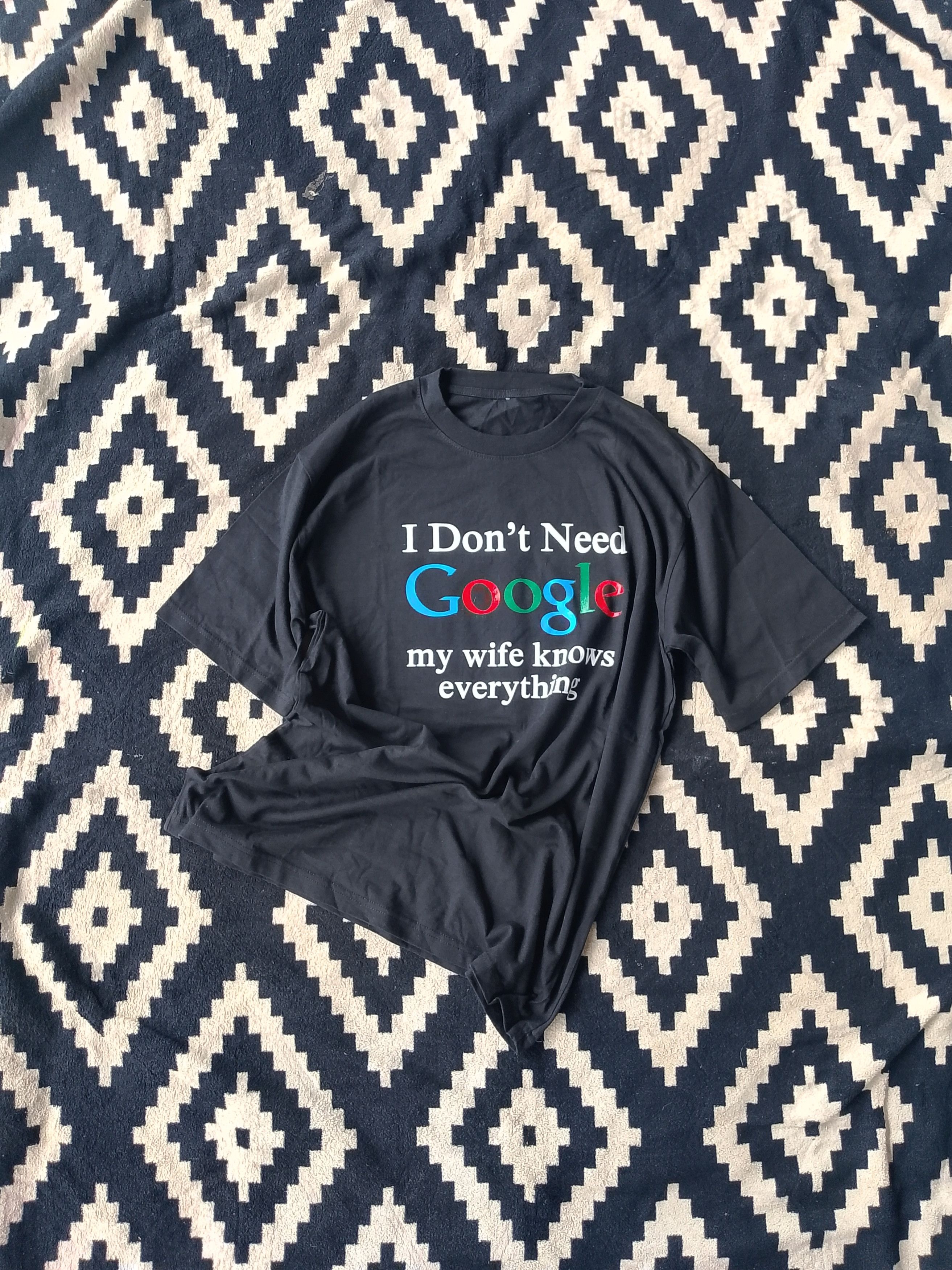 Other Found Object Ironic Google Tee - I Don't Need Google - Black Size US L / EU 52-54 / 3 - 2 Thumbnail