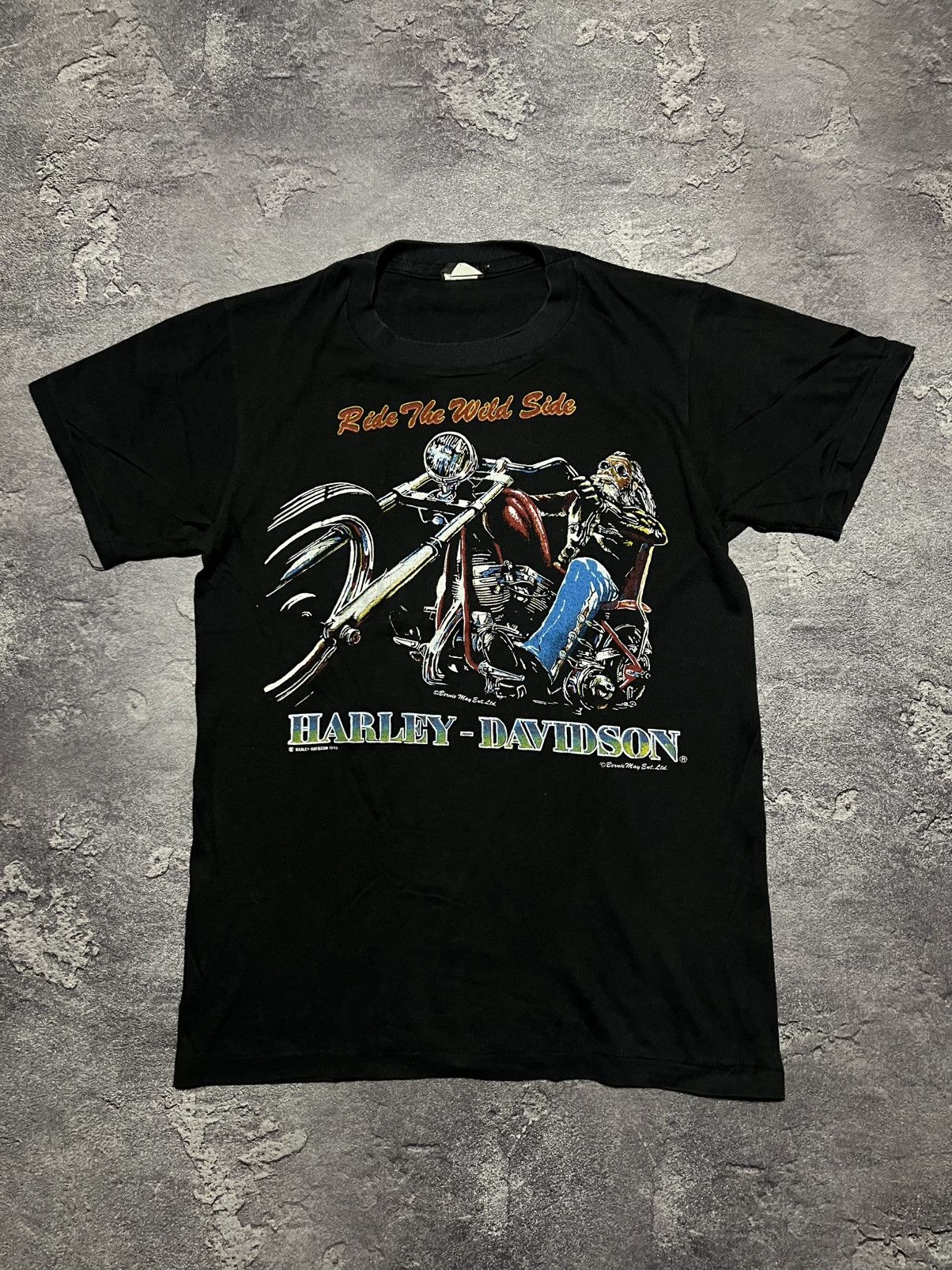 Harley Davidson Harley Davidson 1986 3D Emblem "Ride The Wild Side" Tee Size US M / EU 48-50 / 2 - 1 Thumbnail