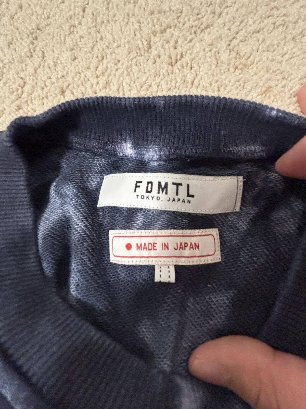 FDMTL Indigo dyed crewneck sweatshirt Size US L / EU 52-54 / 3 - 3 Thumbnail