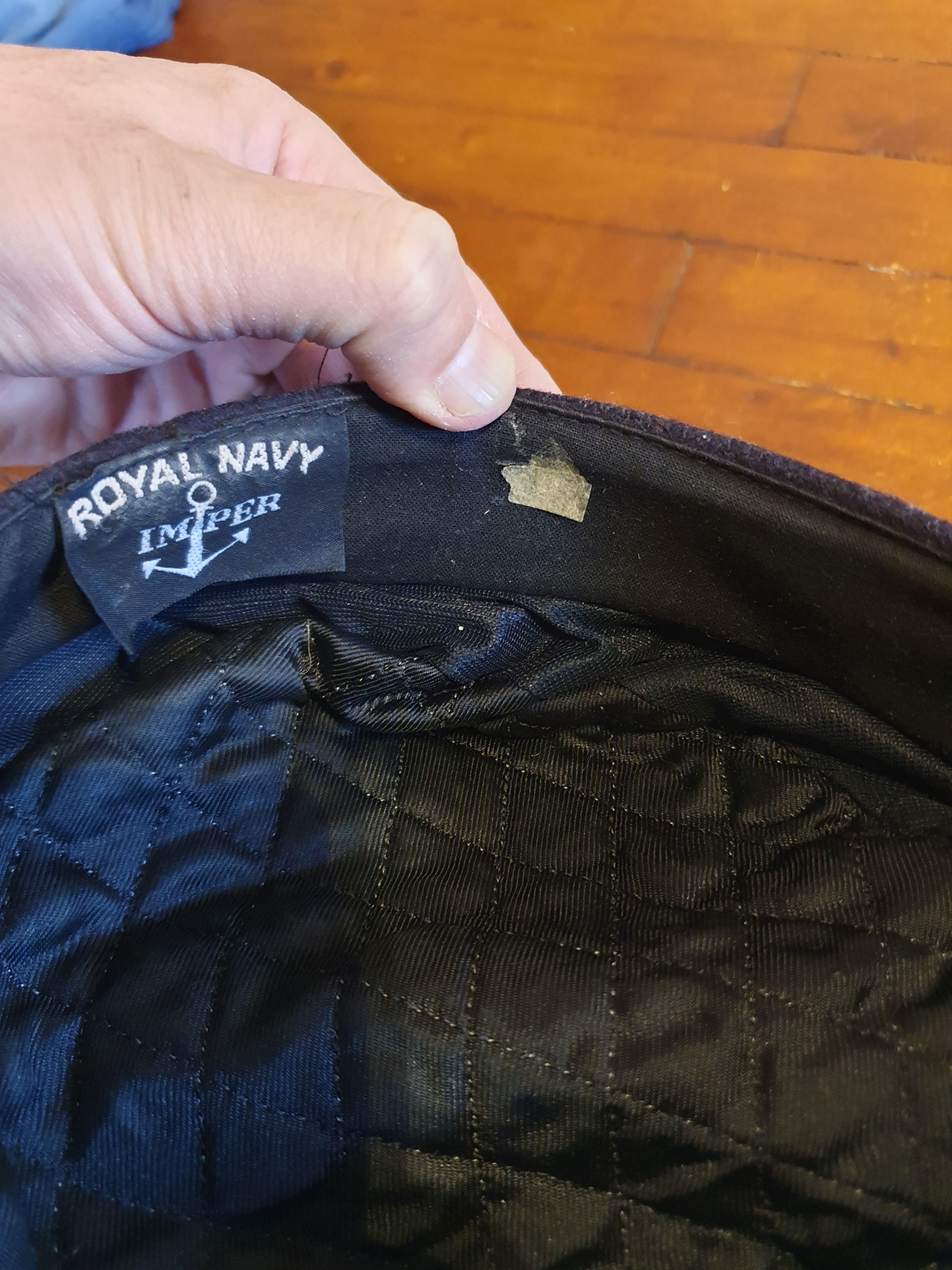 Vintage Royal Imperial Navy Captains Flat Cap Sailor Hat Size ONE SIZE - 11 Thumbnail