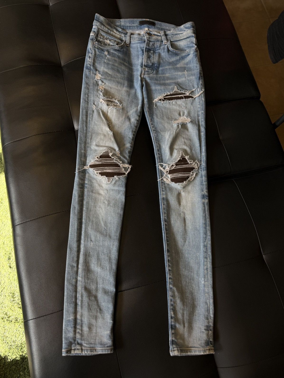 Amiri Amiri Blue Jeans MX1 Brown Patch Size 29 Flawless 🧼 | Grailed