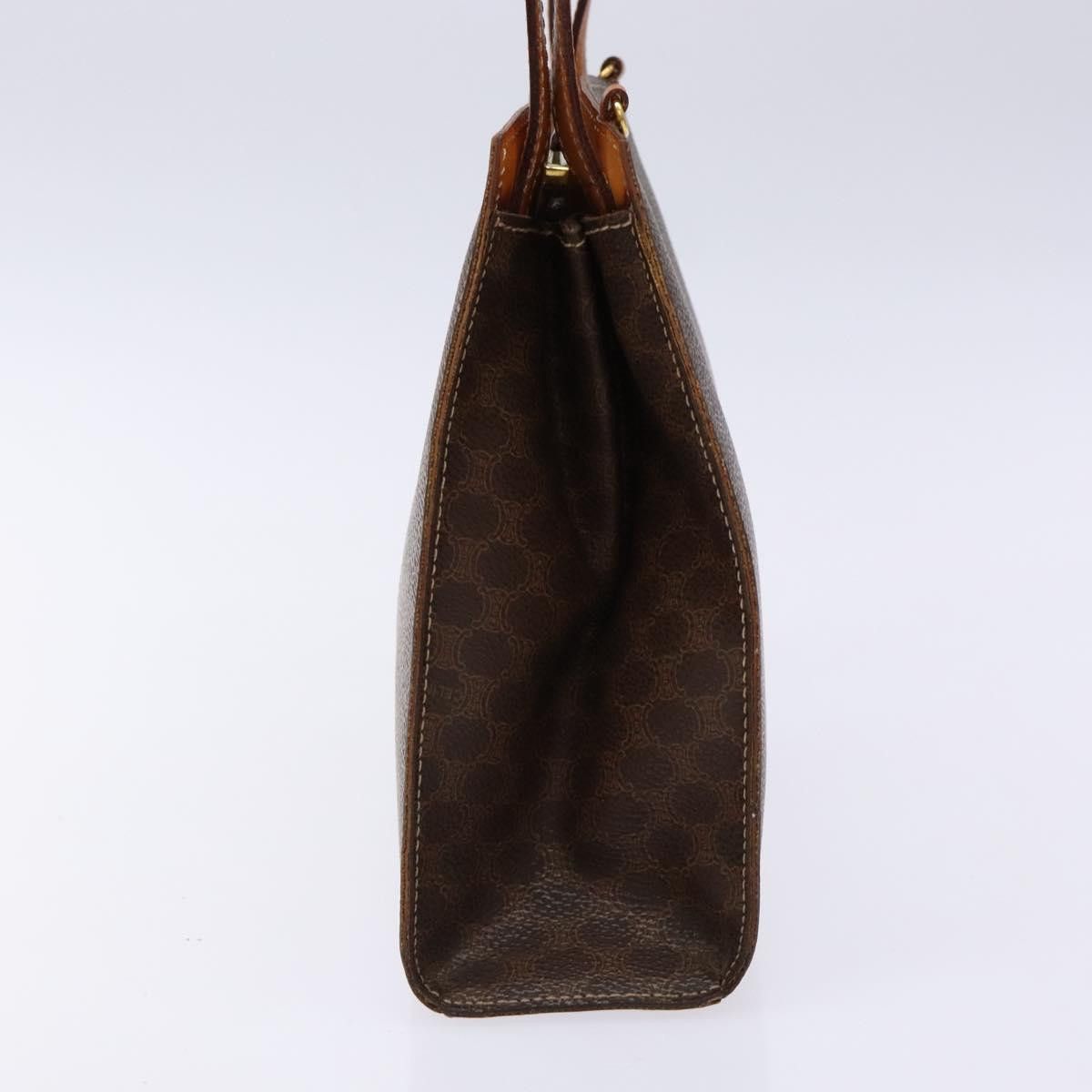 Celine CELINE Macadam Canvas Hand Bag Pvc Leather Brown Gold Size ONE SIZE - 4 Thumbnail